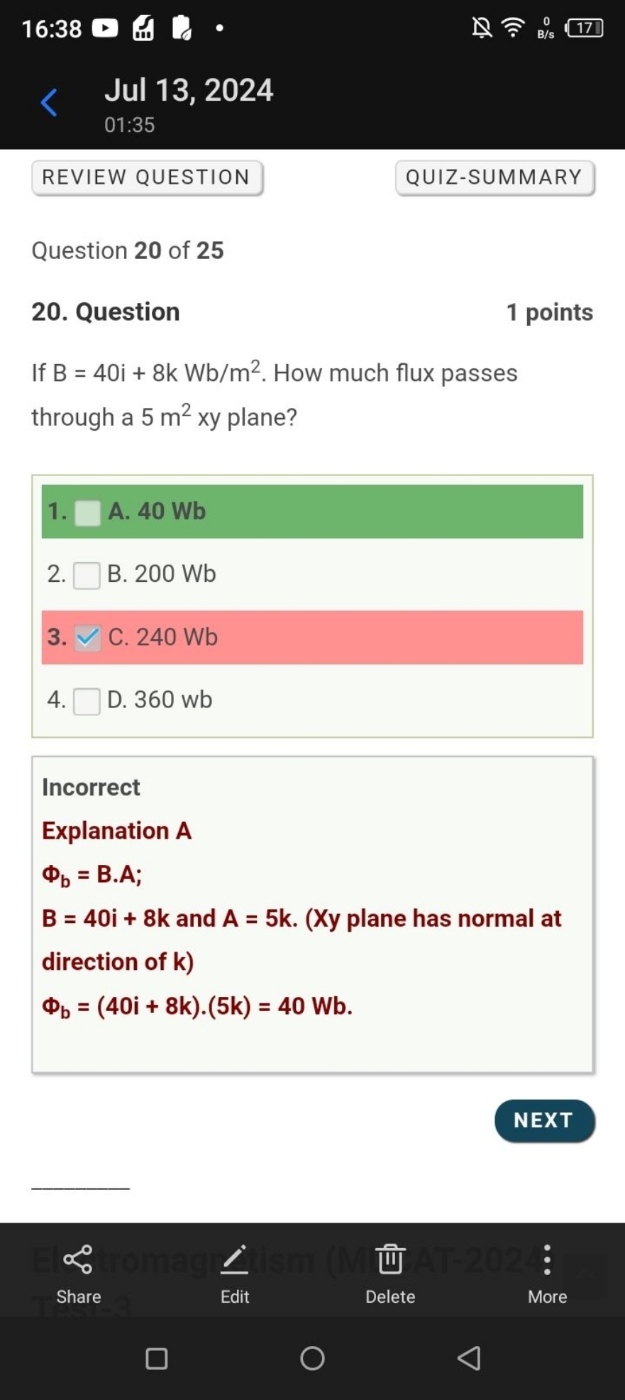 16:38
凸
囚
0
 B/s
17
Jul 13, 2024
01:35
REVIEW QUESTION
QUIZ-SUMMARY

Q