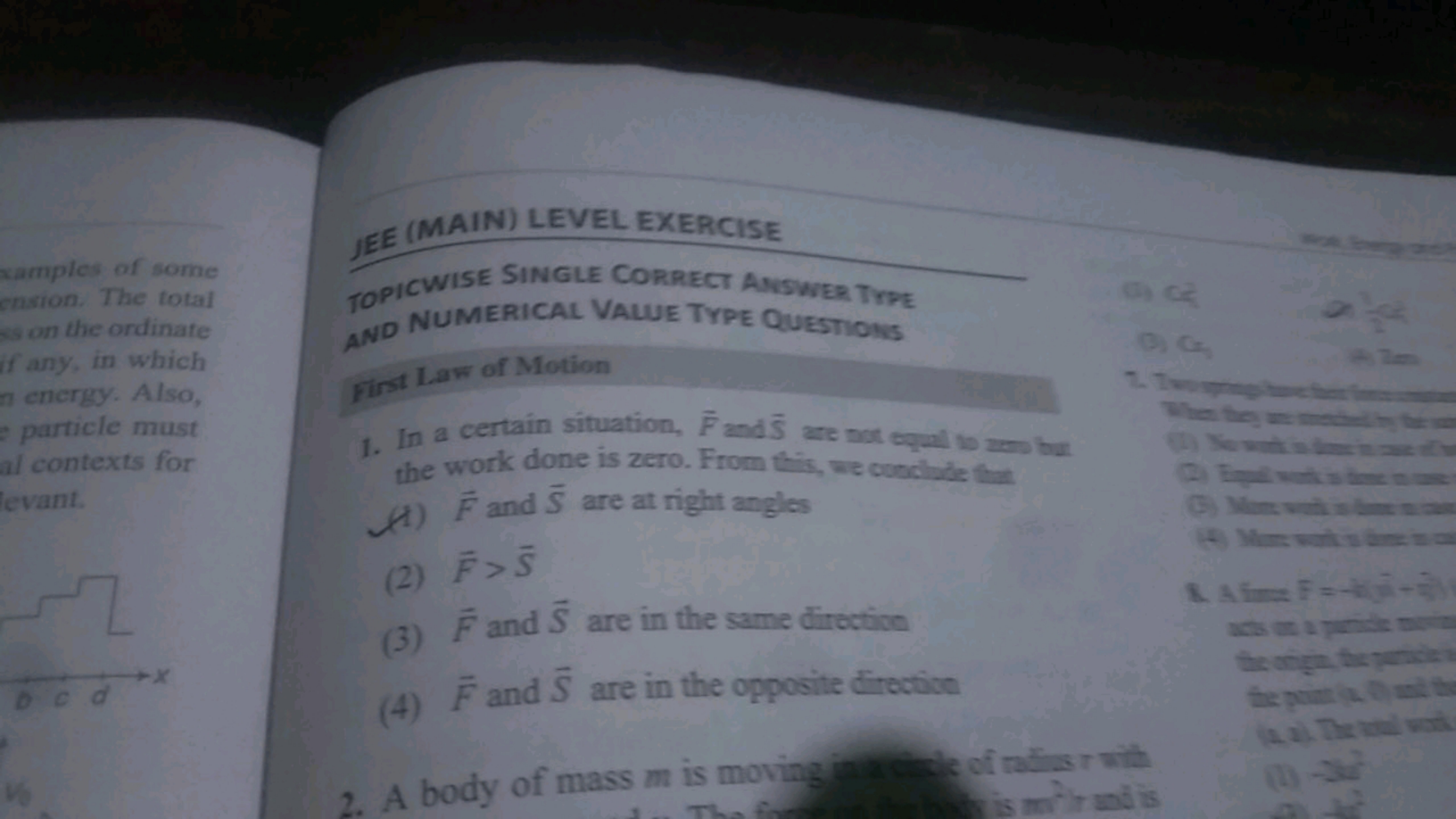 JEE (MAIN) LEVEL EXERCISE
TOPICWISE SINGLE CORRECT ANSWER Trpe
AND NUM