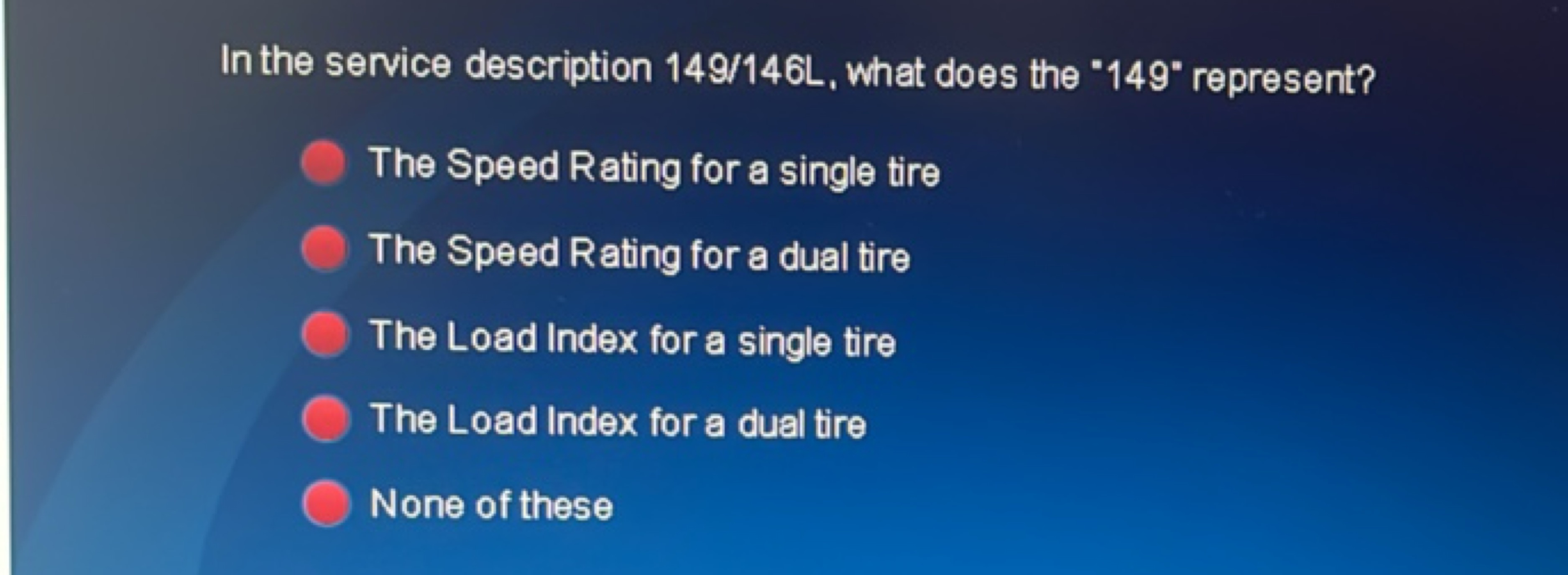 In the service description 149/146L, what does the "149" represent?
Th