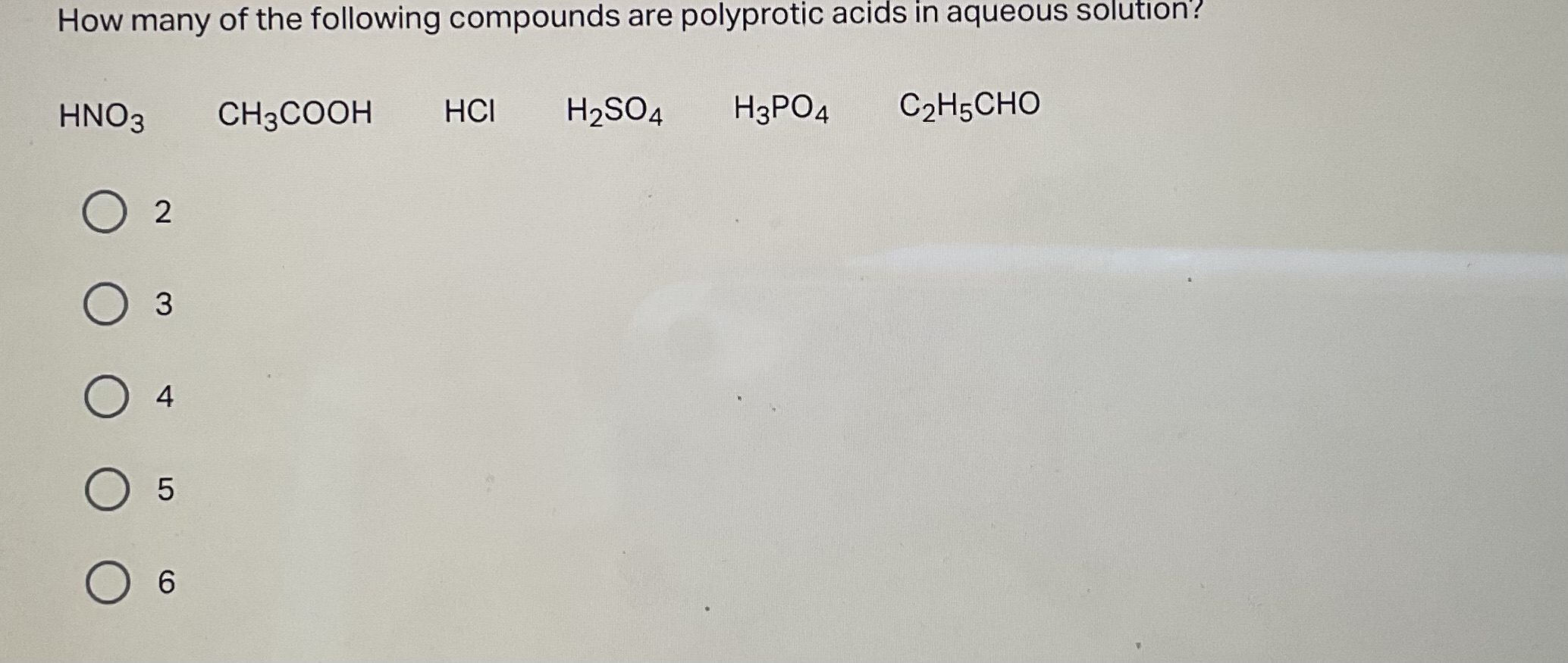 How many of the following compounds are polyprotic acids in aqueous so