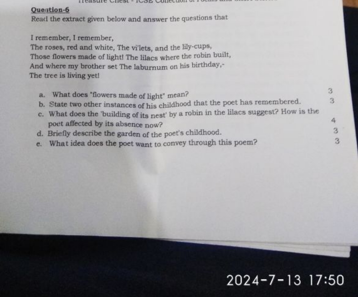 Quention-6
Read the extract given below and answer the questions that
