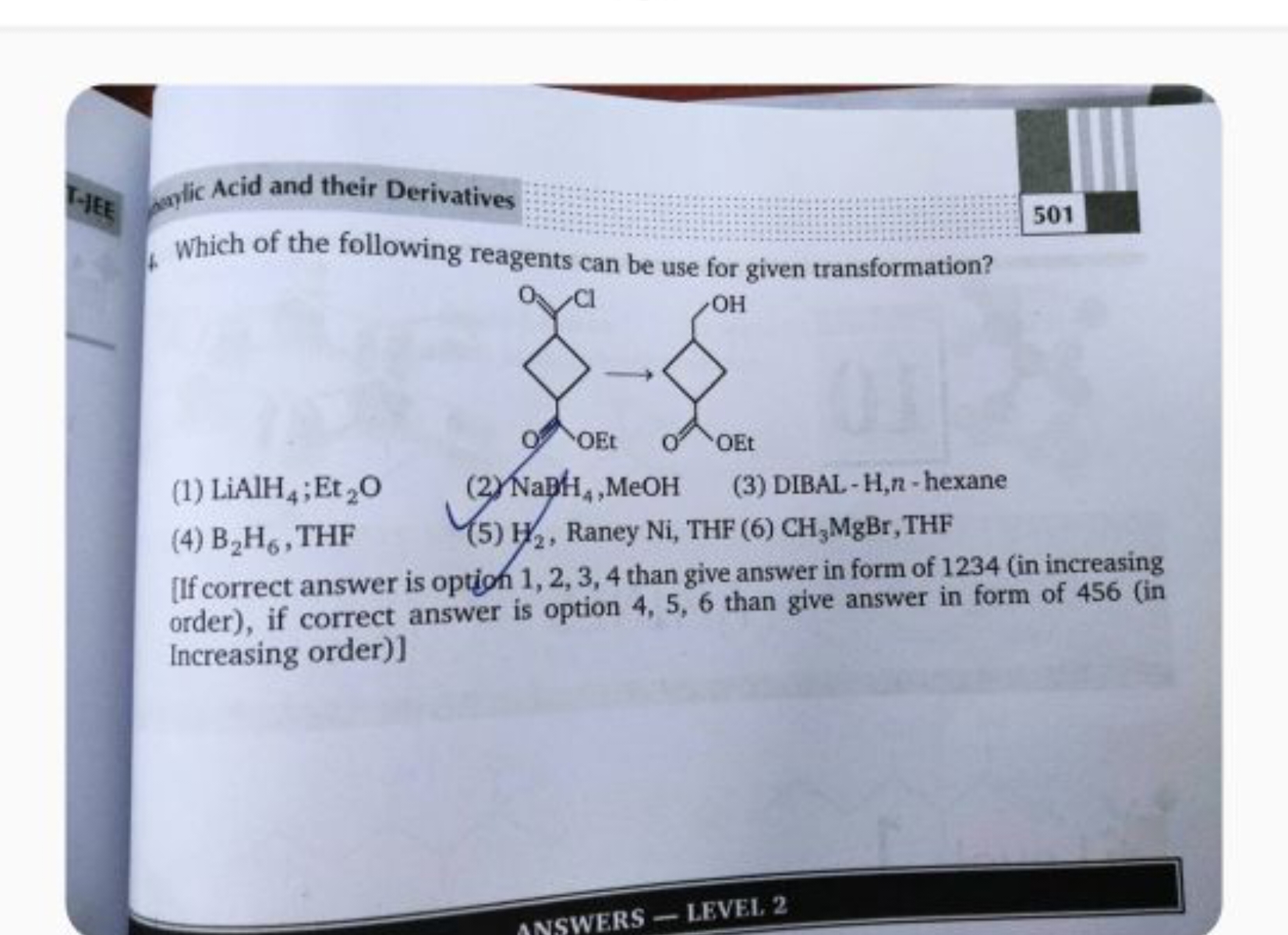 + Which of the following reagents can be use for given transformation?