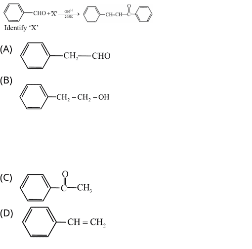 CHO+ X′OH+203O​

Identify ' X '
(A)
O=CCc1ccccc1
(B)
OCCc1ccccc1
(C)
C