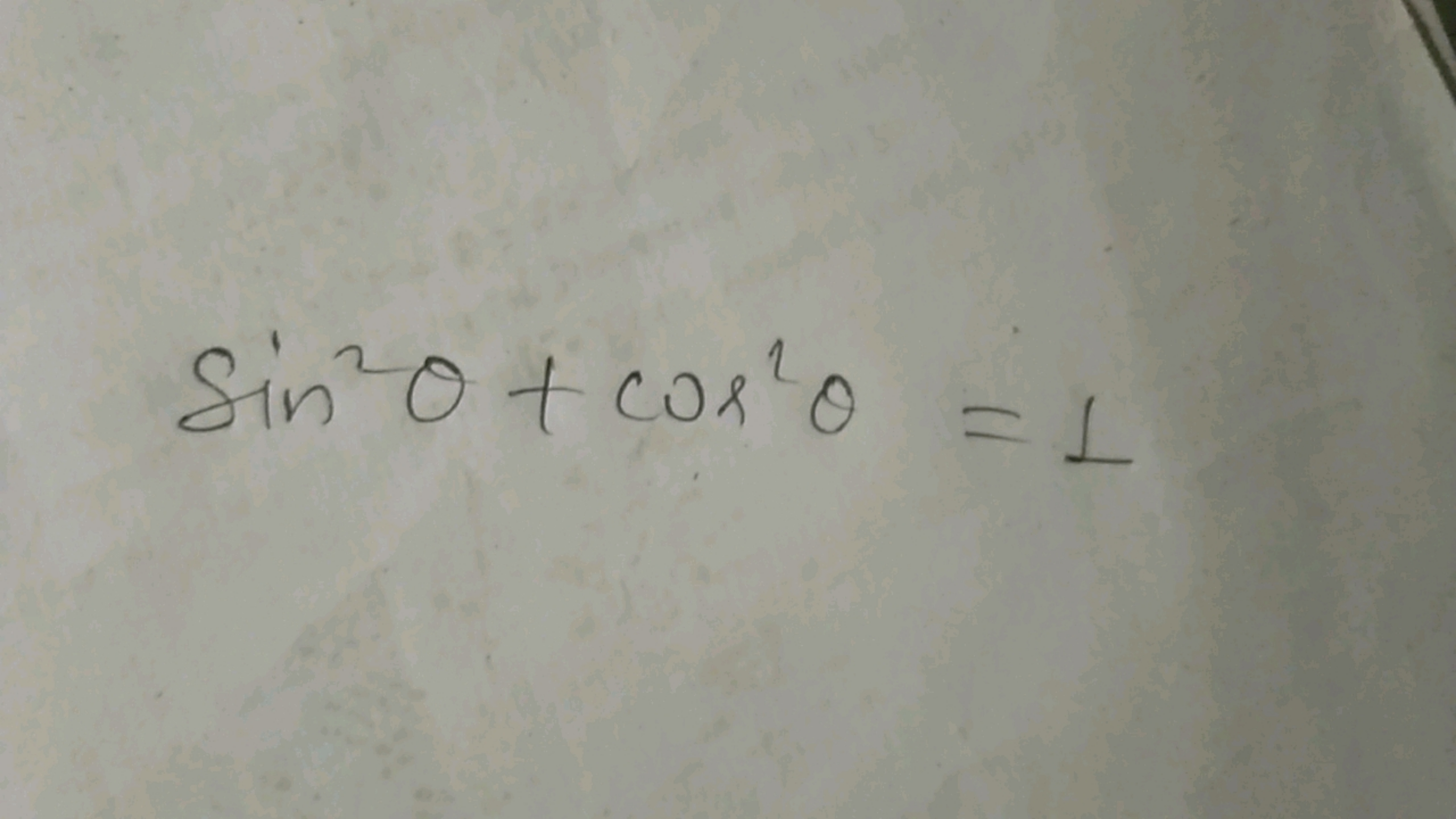 sin2θ+cos2θ=1