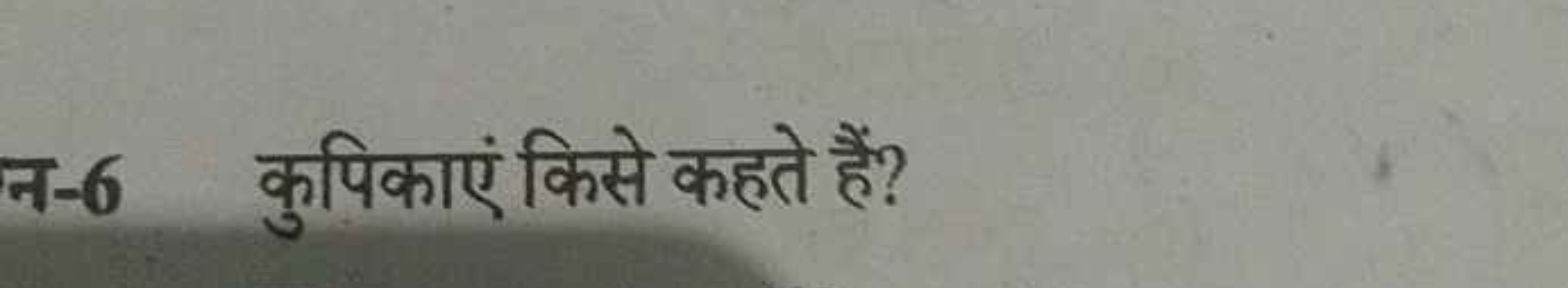 न-6 कुपिकाएं किसे कहते हैं?