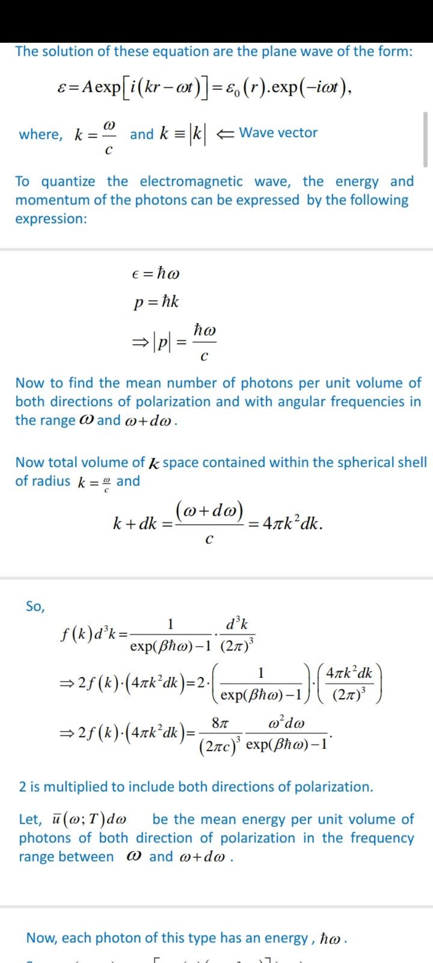 The solution of these equation are the plane wave of the form:
\[
\var