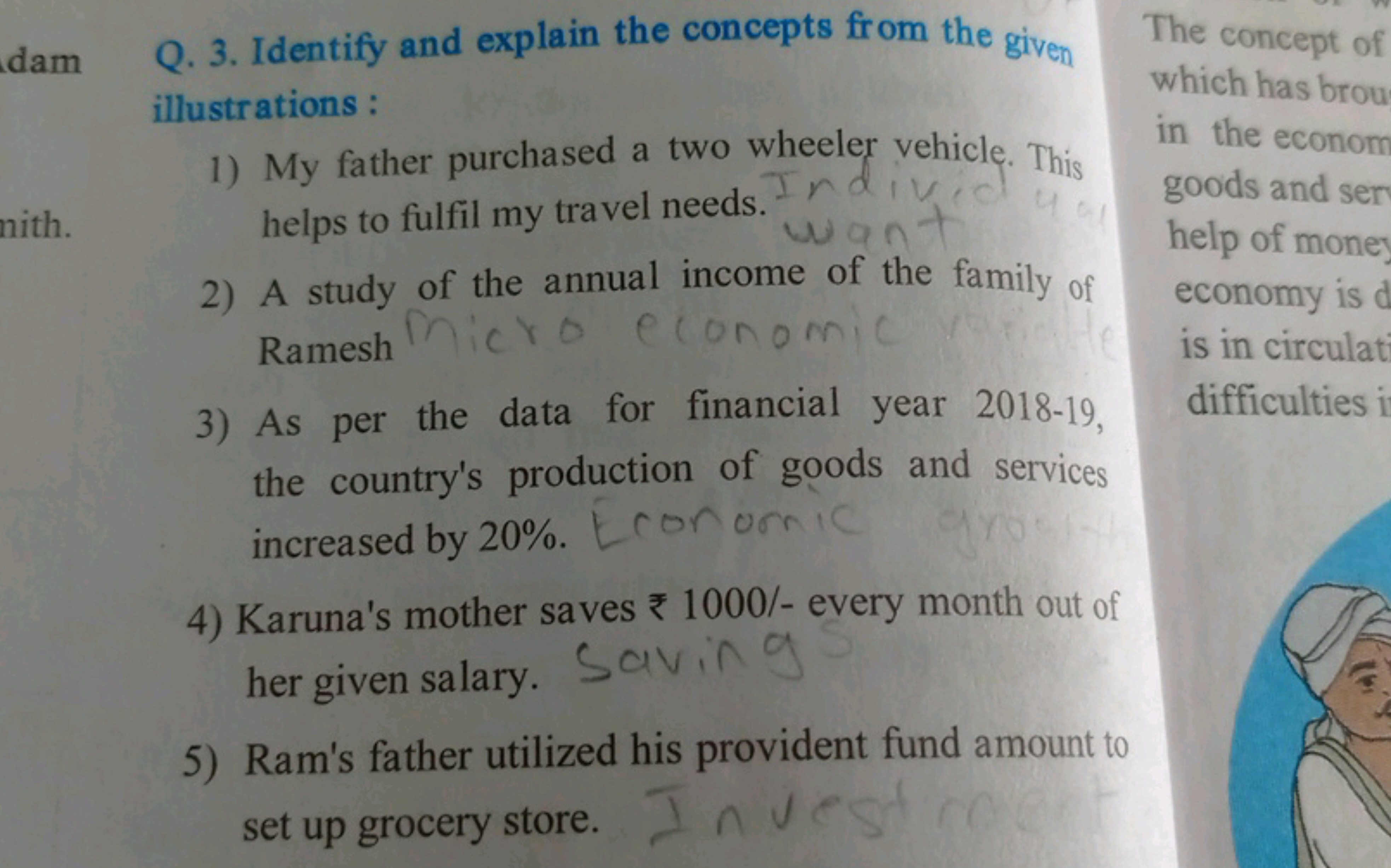 dam
Q. 3. Identify and explain the concepts from the given illustratio