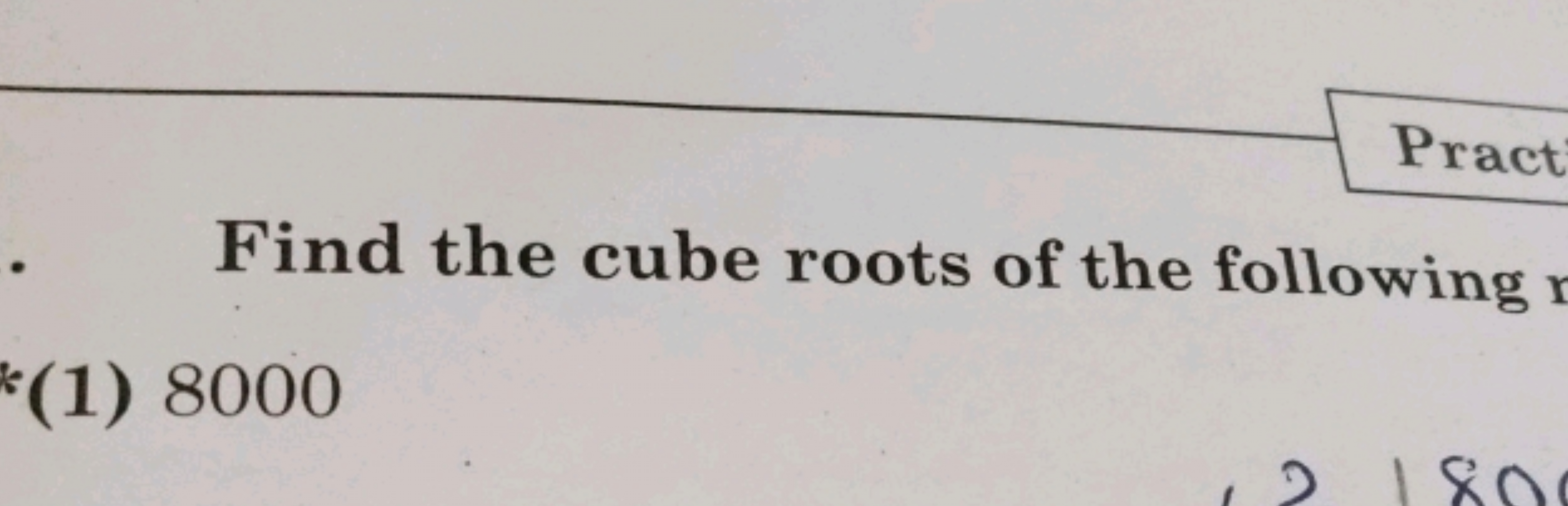 Find the cube roots of the following
8000