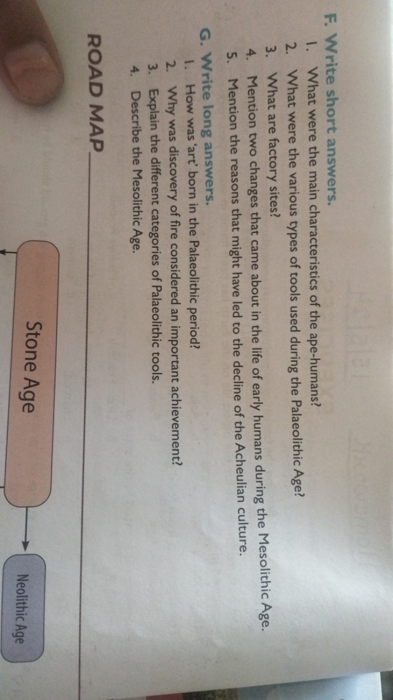 F. Write short answers.
1. What were the main characteristics of the a