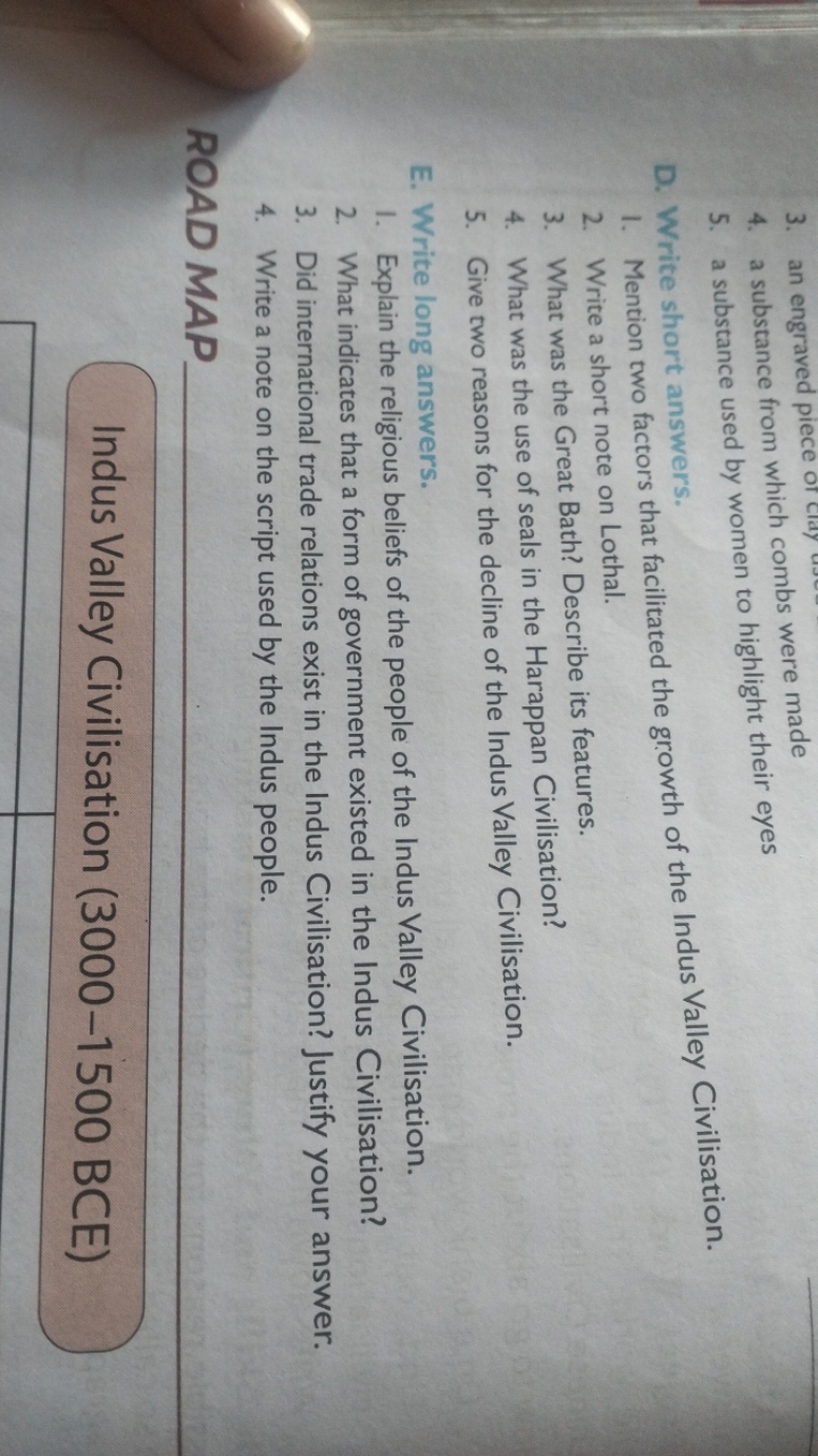 4. a substance from which combs were made
5. a substance used by women