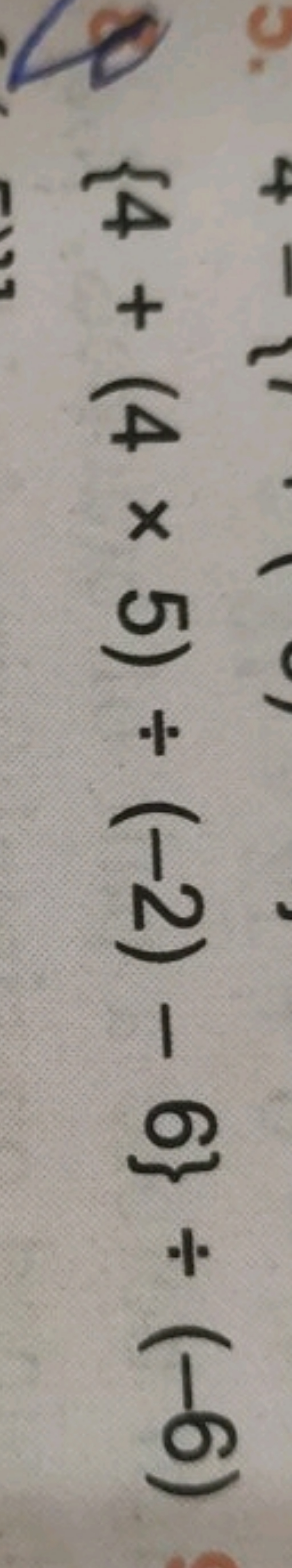 {4+(4×5)÷(−2)−6}÷(−6)