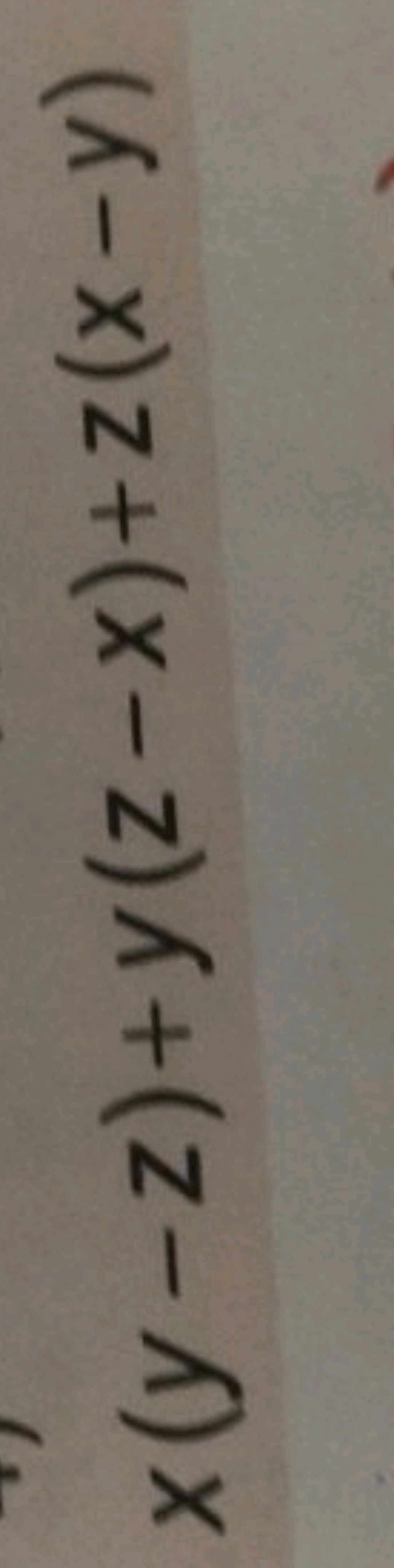 x(y−z)+y(z−x)+z(x−y)