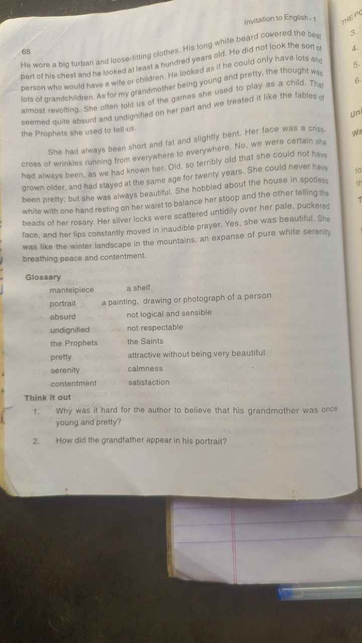 Invitation to English-1
68
He wore a big turban and loose-fitting clot