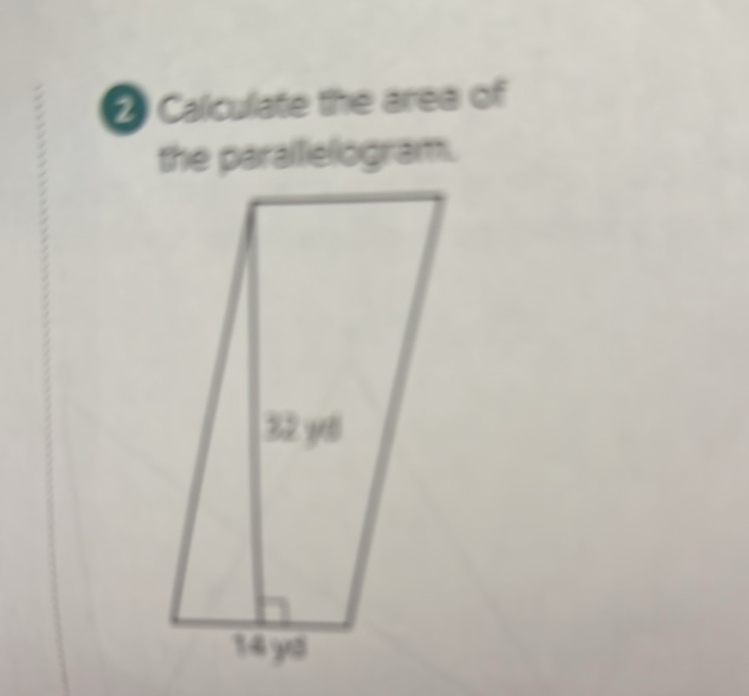 (2) Calculate the area of the parallelogram