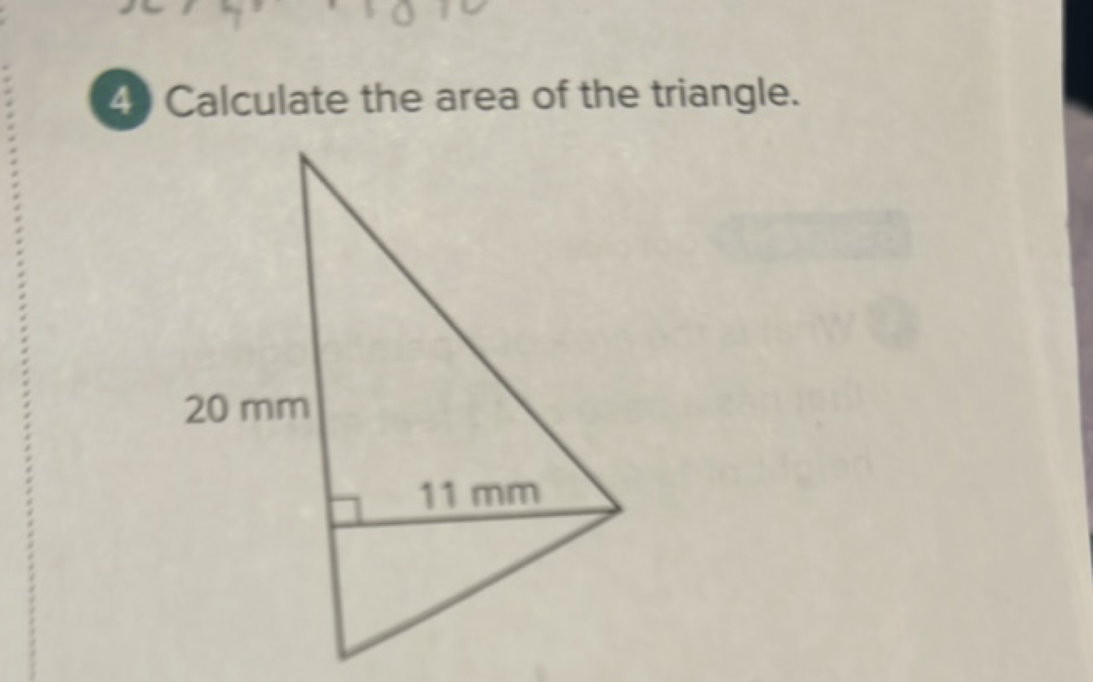 4 Calculate the area of the triangle.