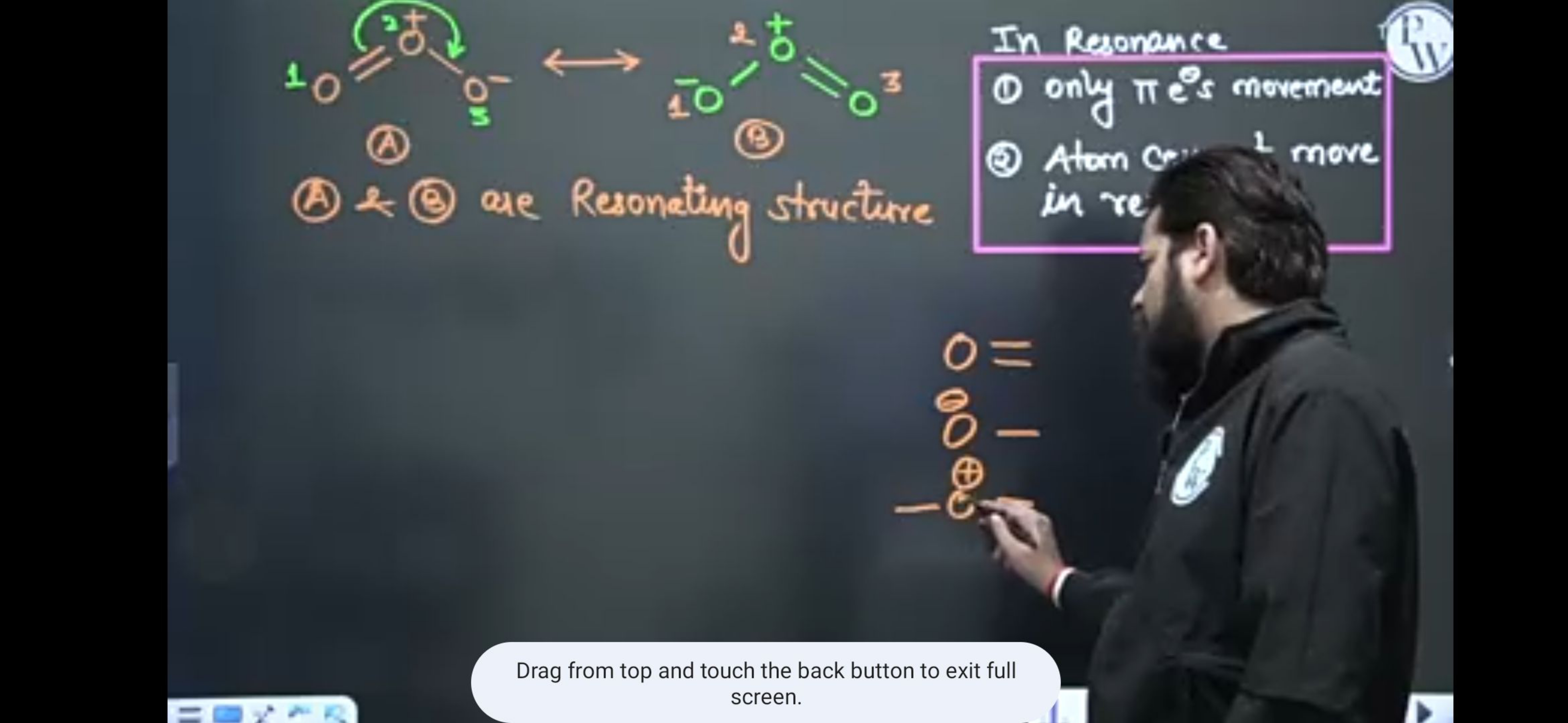 10
are Resonat
B
O+
3
Resonating structure
In Resonance
Ⓒ only πe's mo