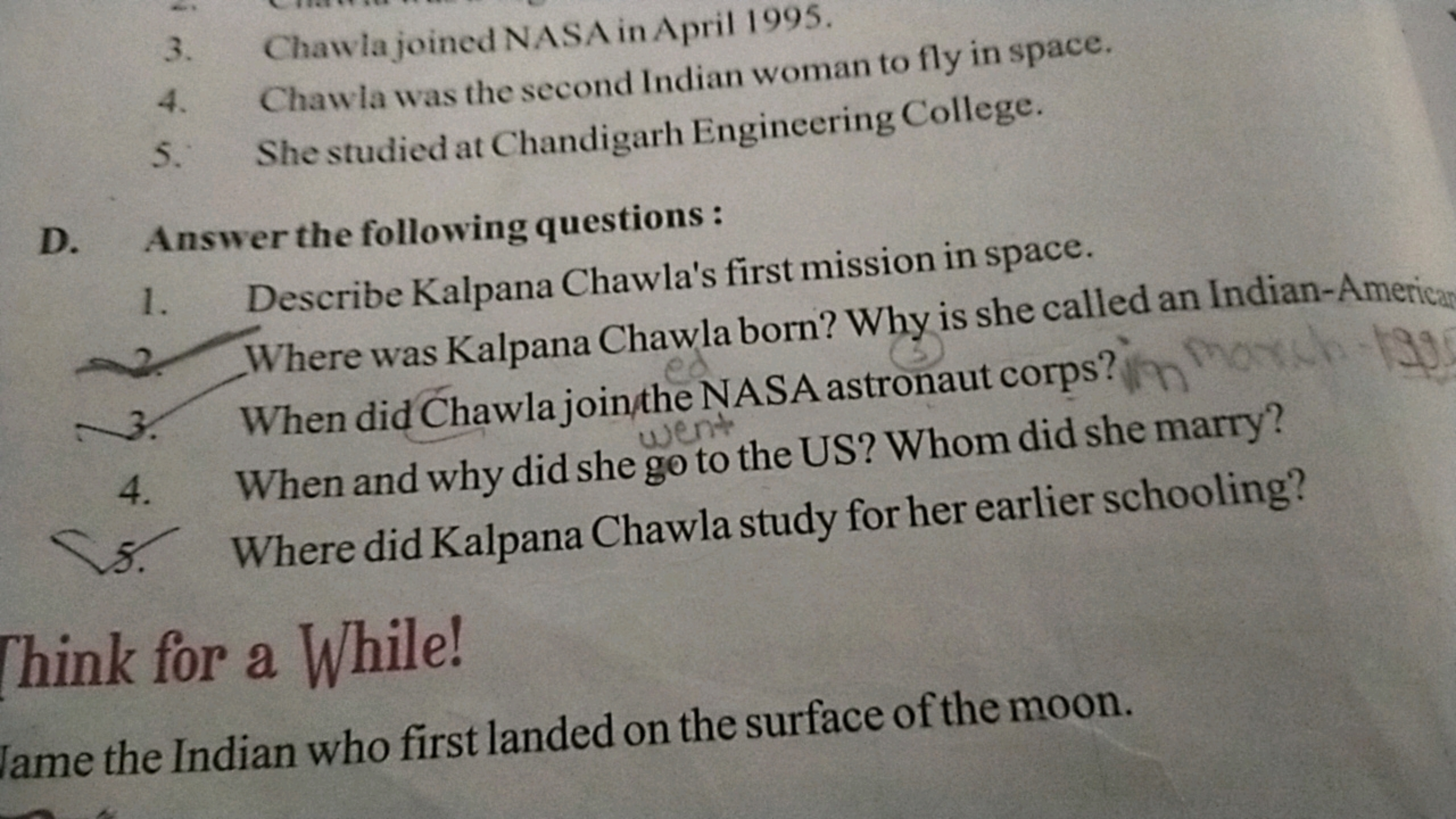 3. Chawla joined NASA in April 1995.
4. Chawla was the second Indian w