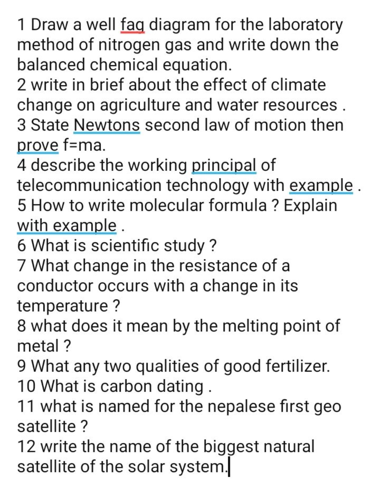 1 Draw a well faq diagram for the laboratory method of nitrogen gas an