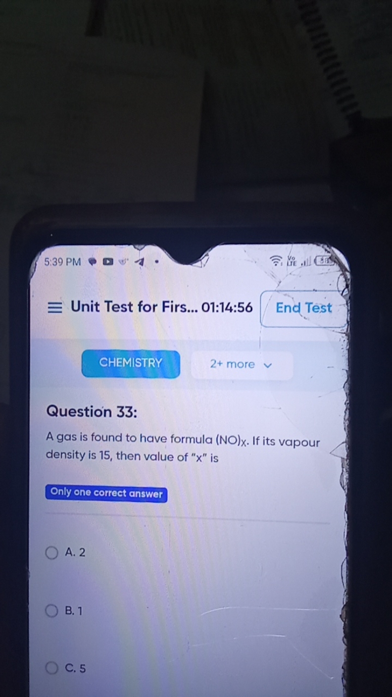 5:39 PM
(*)
4
-
ล1 Yo
it.
8
8
Unit Test for Firs... 01:14:56
End Test
