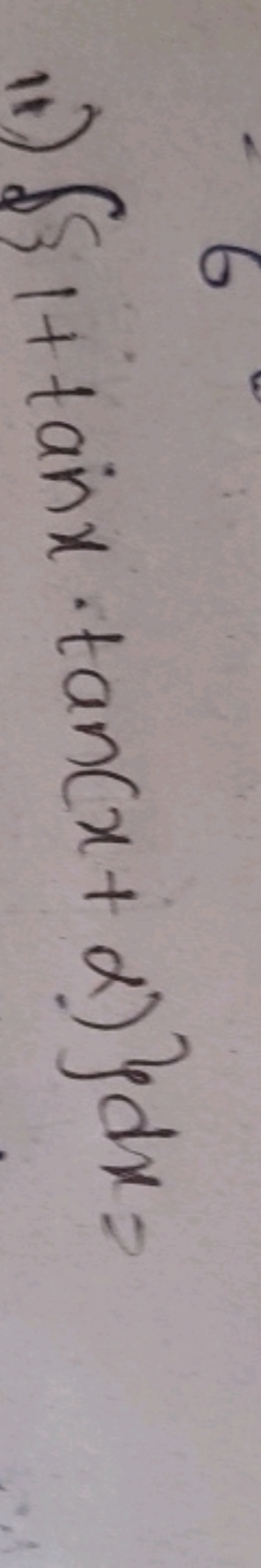 11) {{1+tanx⋅tan(x+α)}dx=