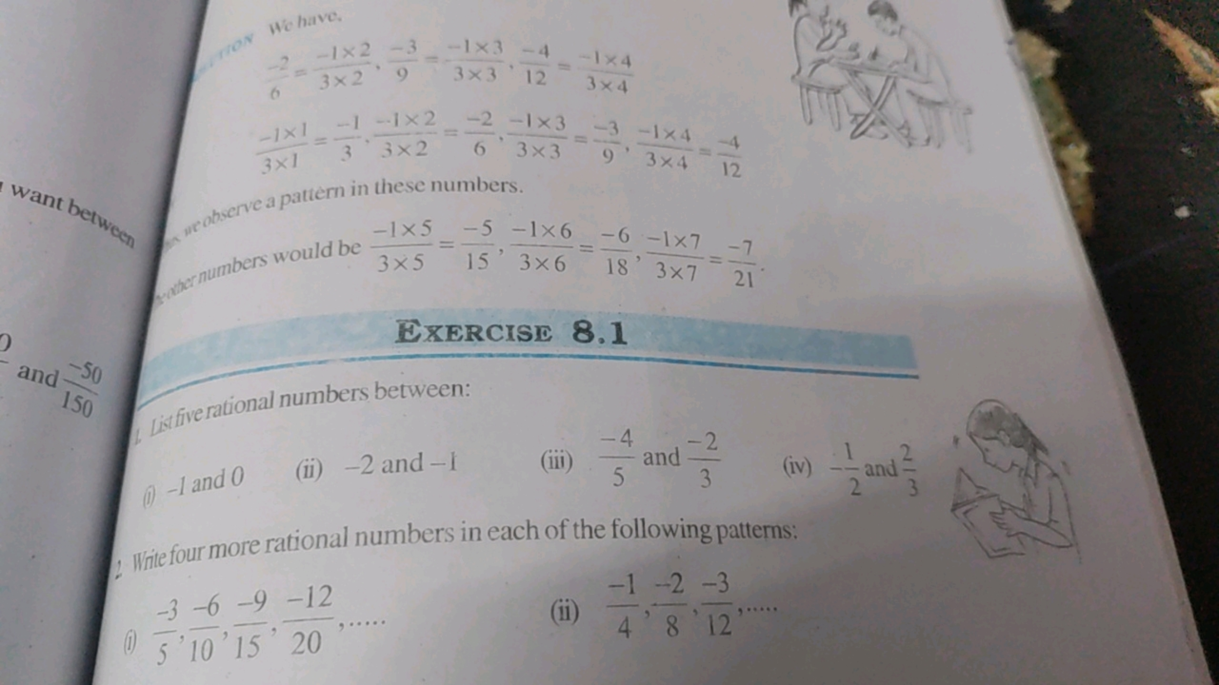 Wo have.
6−2​=3×2−1×2​,9−3​=3×3−1×3​,12−4​=3×4−1×4​3×1−1×1​=3−1​,3×2−1