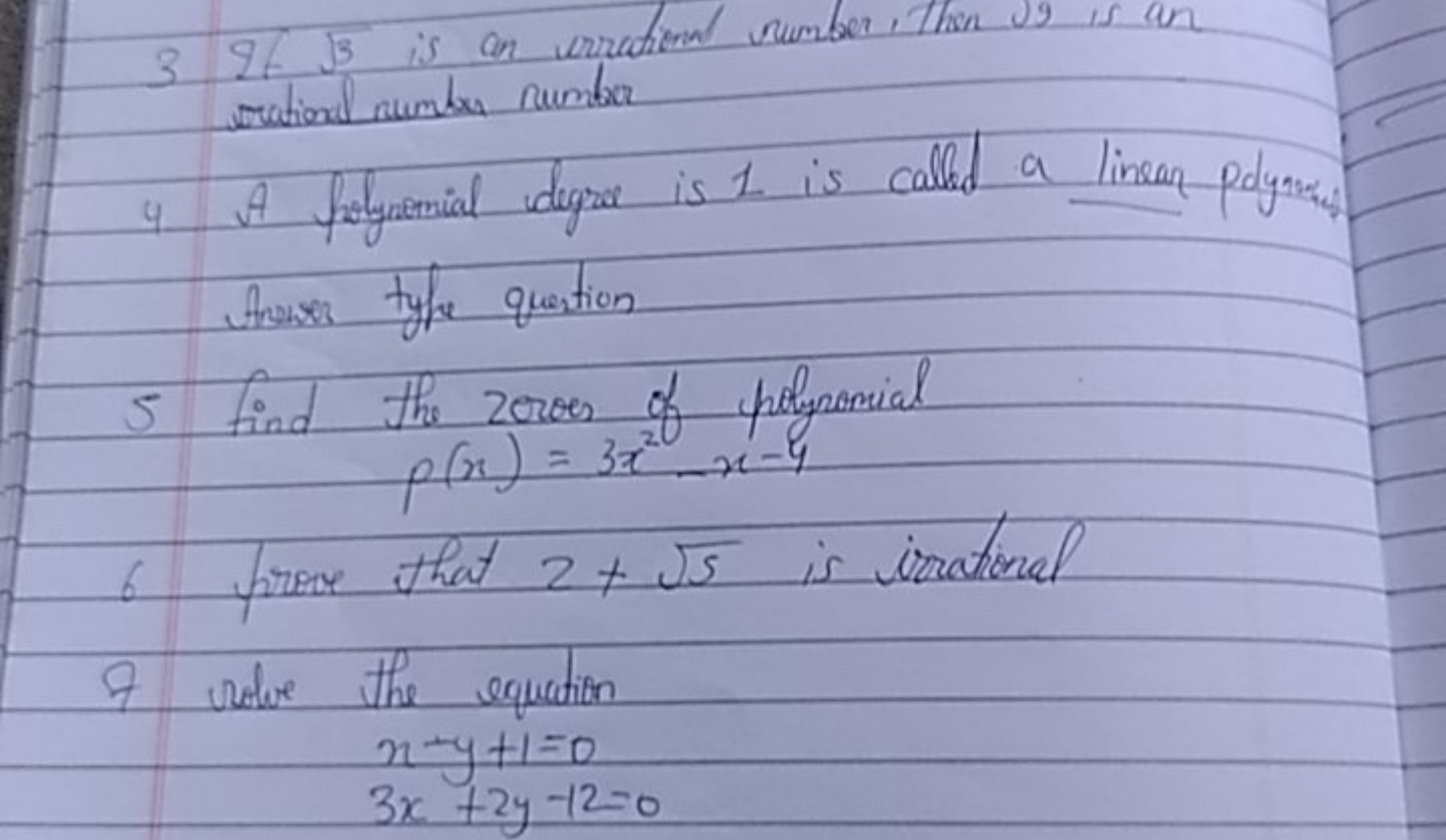 3 If 3​ is on urrection number, Thin 9​ is an rectiond rumber numbor
4