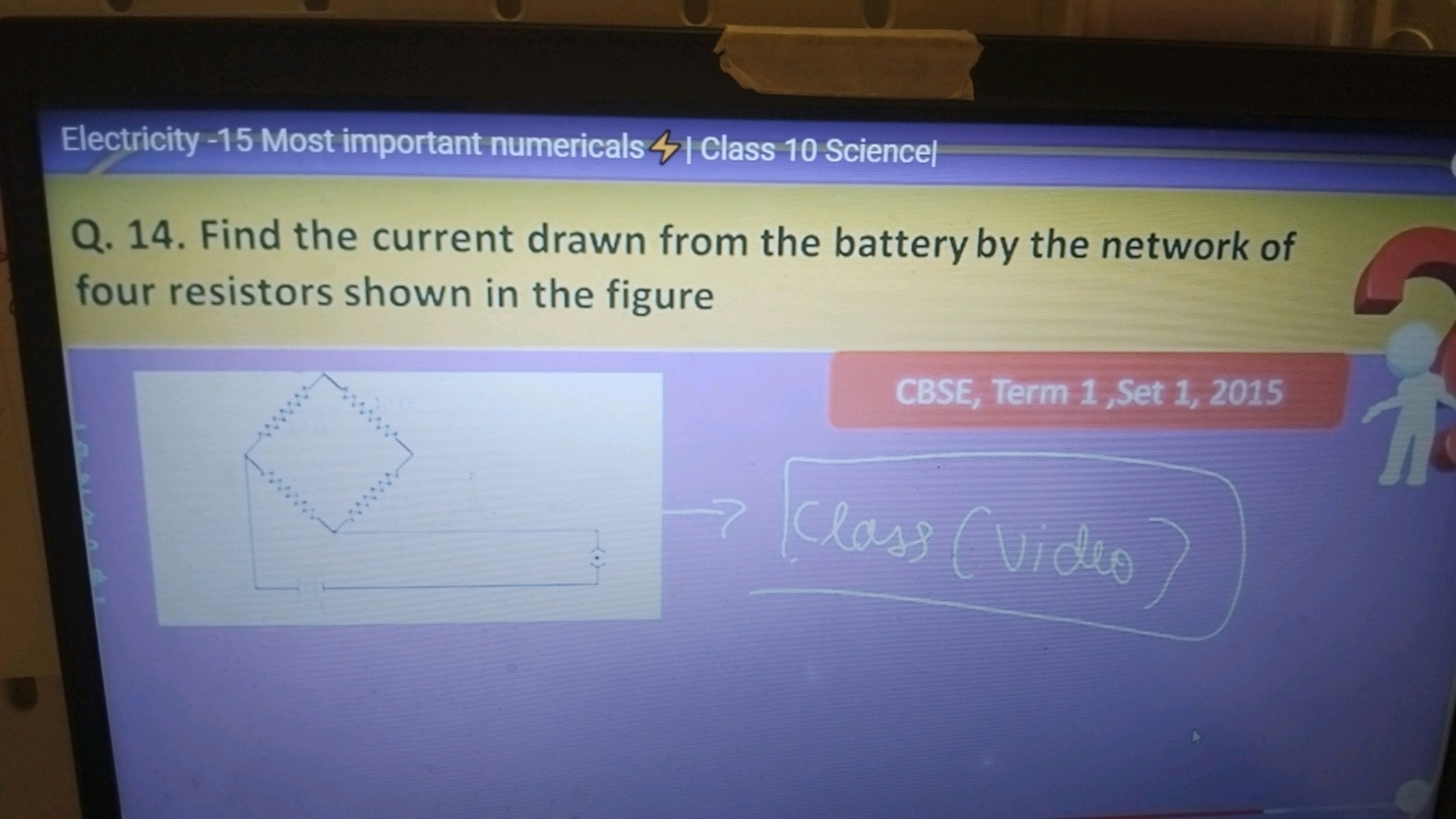 Electricity -15 Most important numericals | Class 10 Science|
Q. 14. F