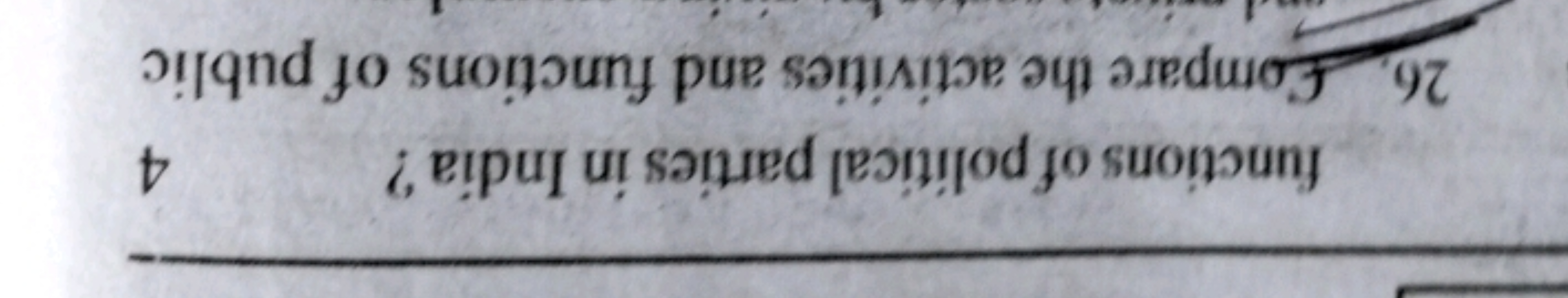 functions of political parties in India?
4
26. Eompare the activities 
