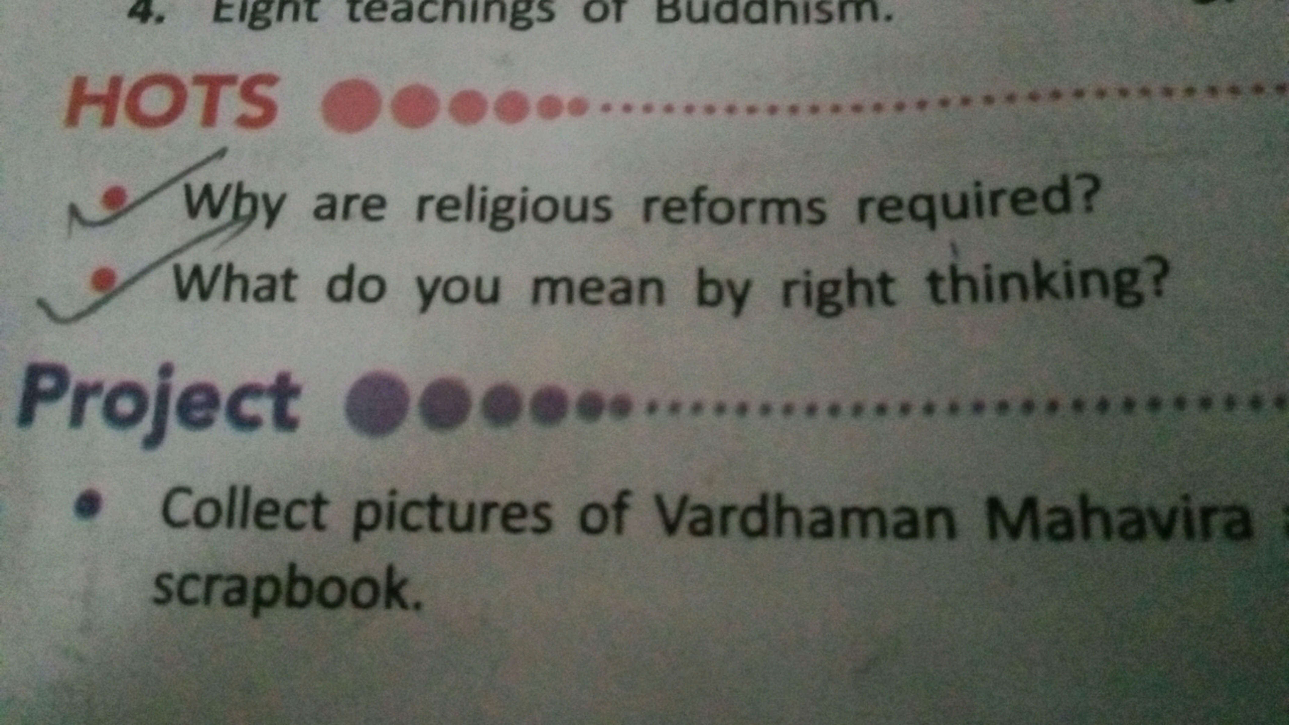 HOTS 
Wby are religious reforms required?
- What do you mean by right 