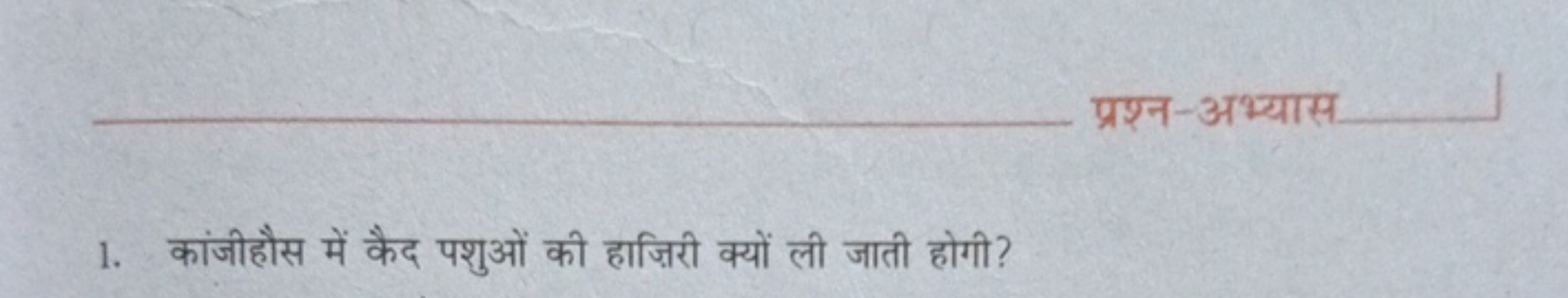 
प्रश्न-अभ्यास
1. कांजीहौस में कैद पशुओं की हाज़िरी क्यों ली जाती होगी