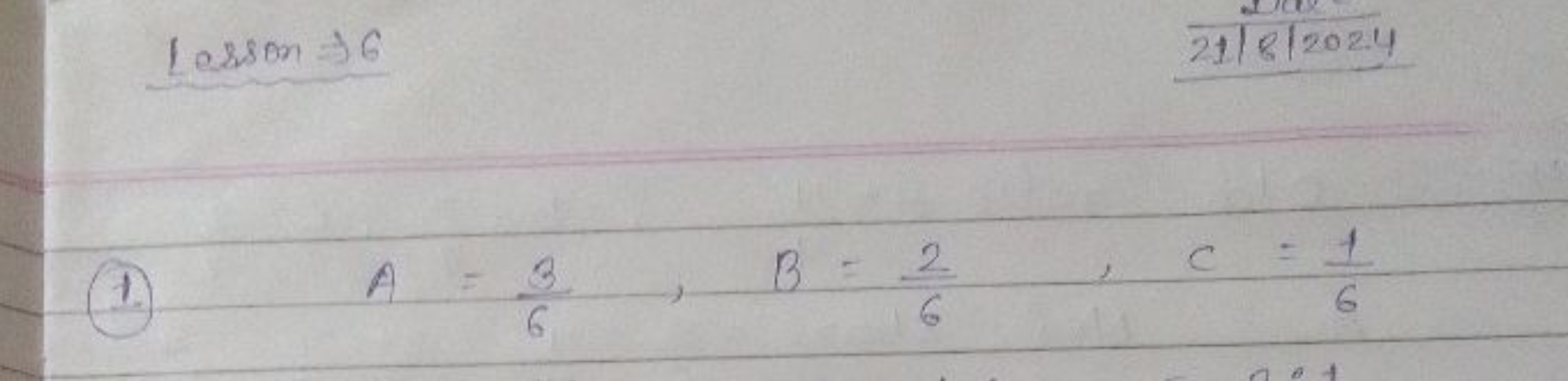 (1) A=63​,B=62​,C=61​