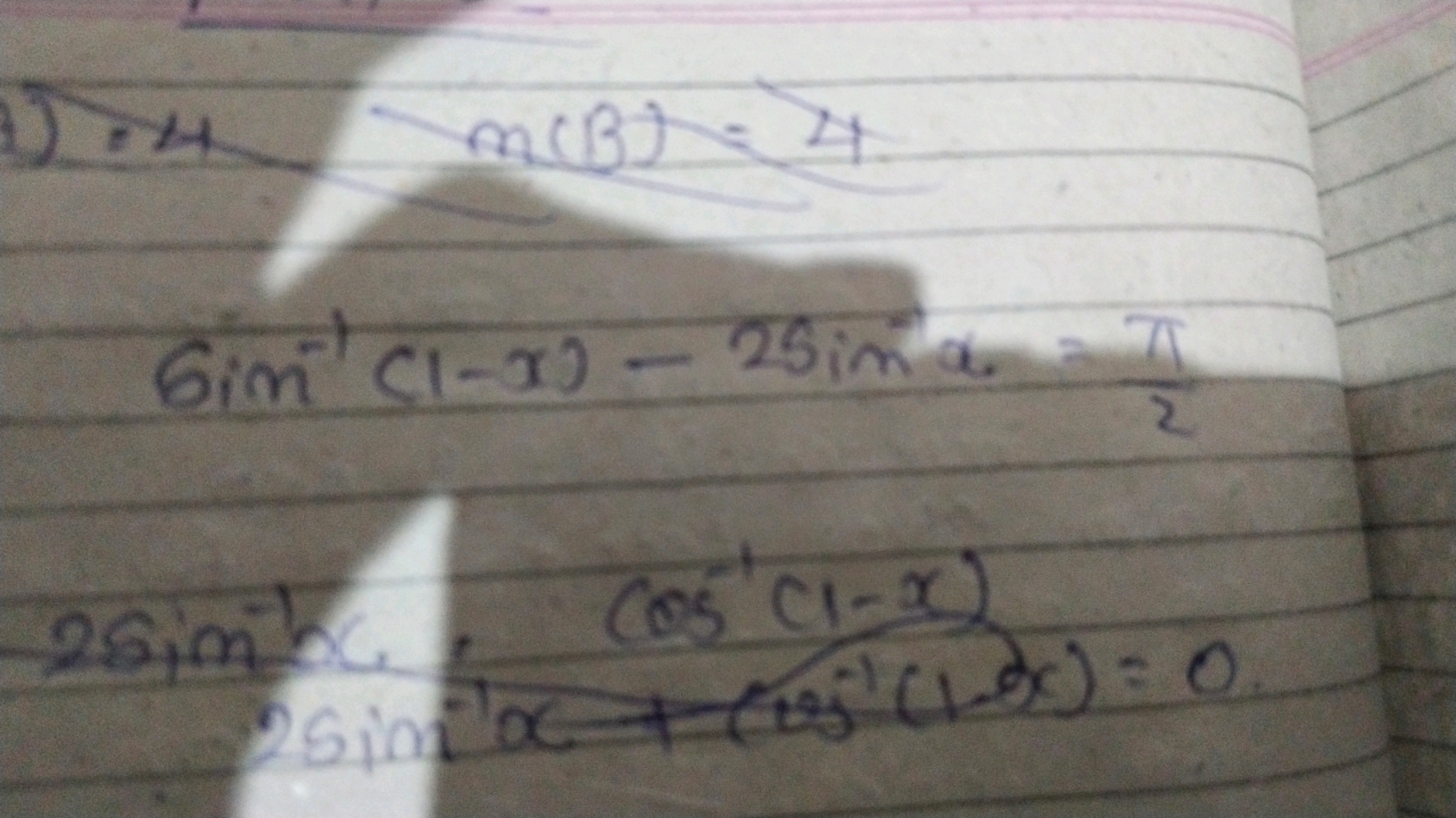 sin−1(1−x)−2sin−1x−2π​2sin−12⋅cos−1(1−x)​