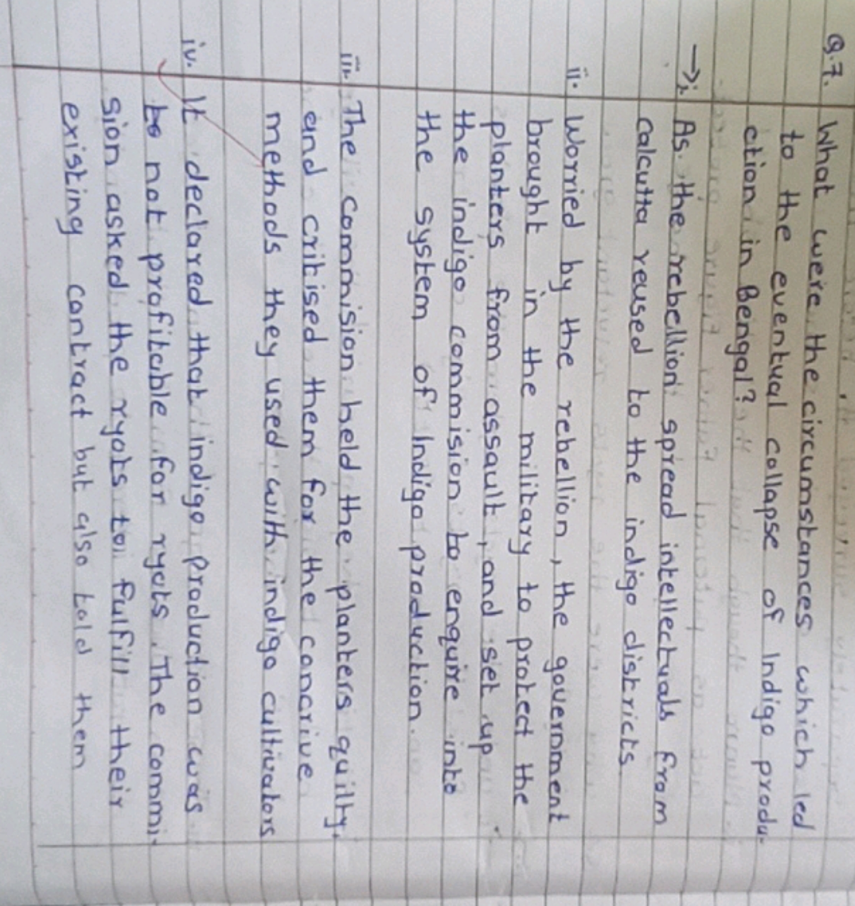 Q.7. What were the circumstances which led to the eventual collapse of