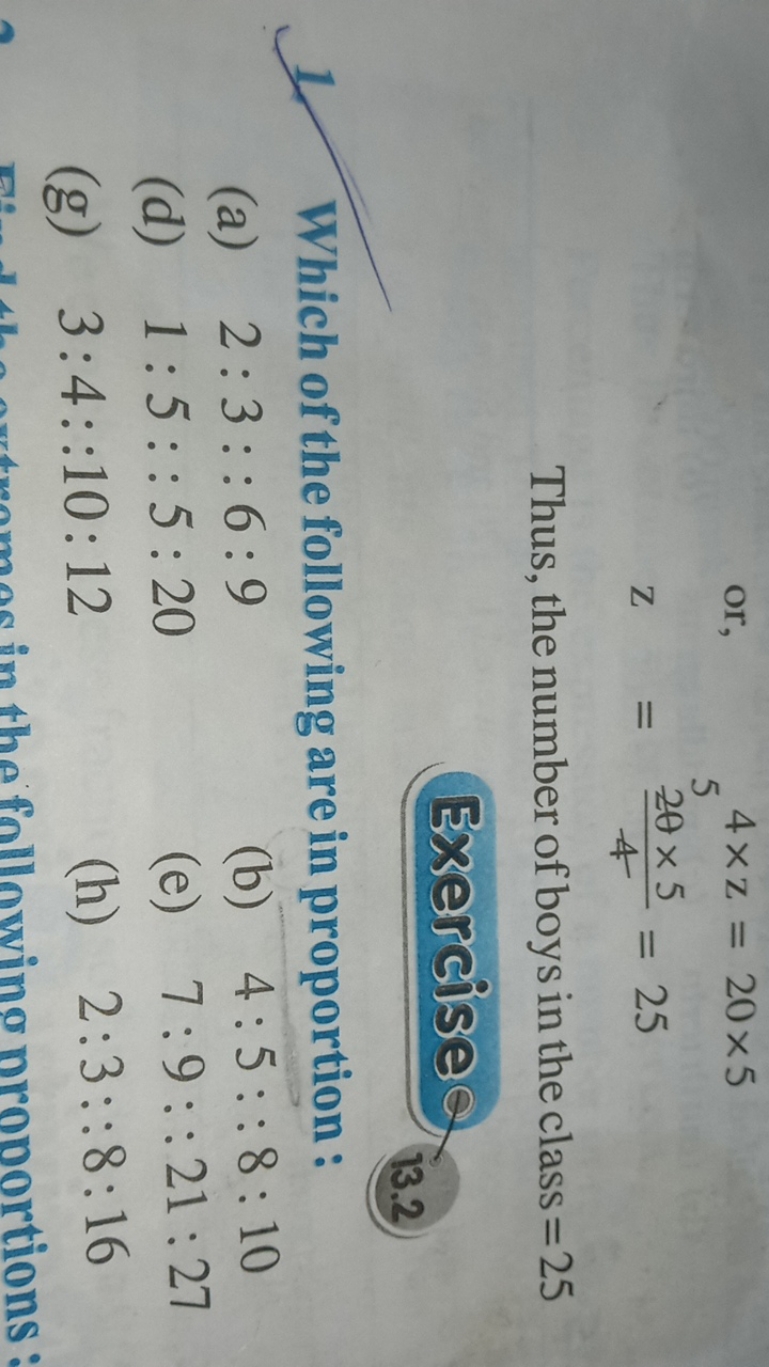 

Thus, the number of boys in the class =25
Exerciseg
13.2
1.Which of 