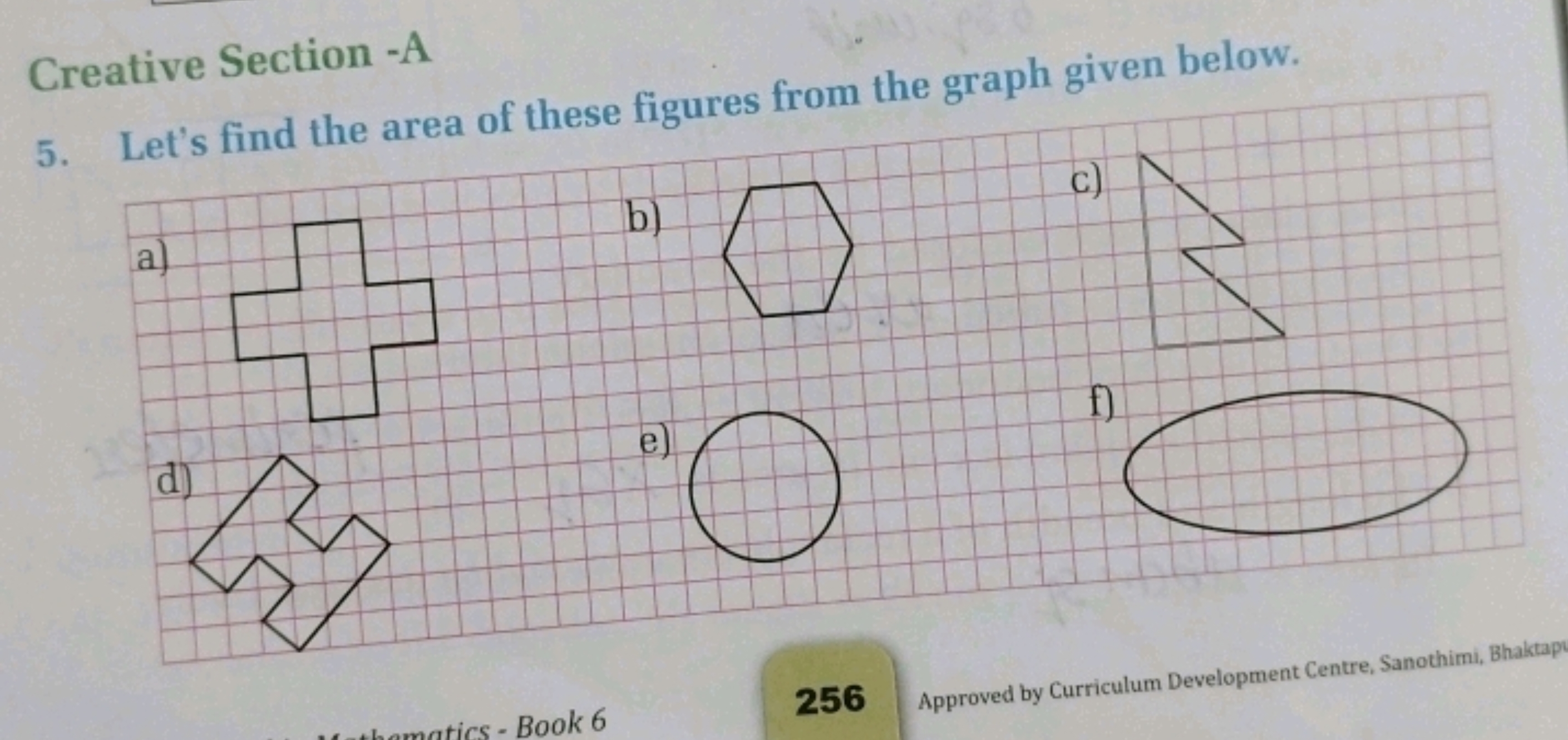 Creative Section -A
5. Let's find the area of these figures from the g