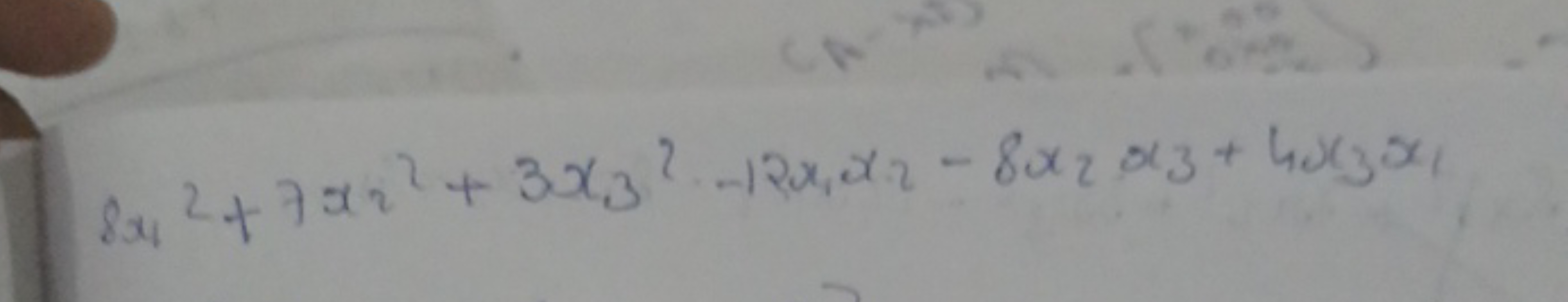 8x12​+7x22​+3x32​−12x1​x2​−8x2​x3​+4x3​x1​