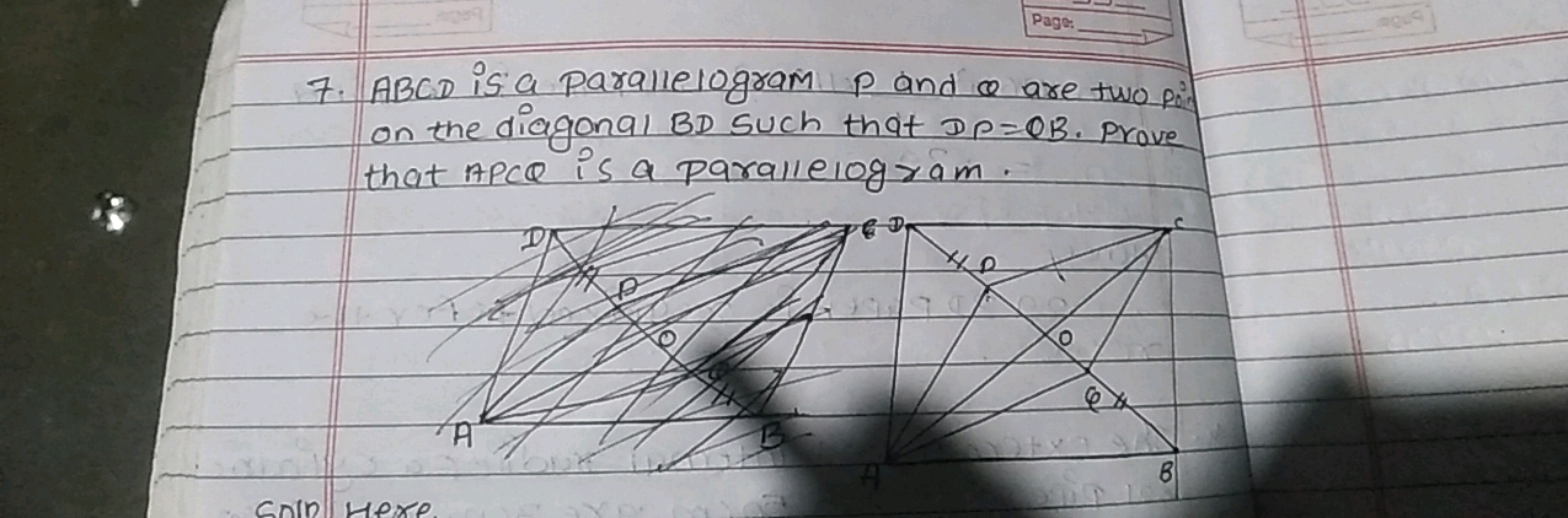 229
Page:
7. ABCD is a parallelogram p and a are two pair
on the diago