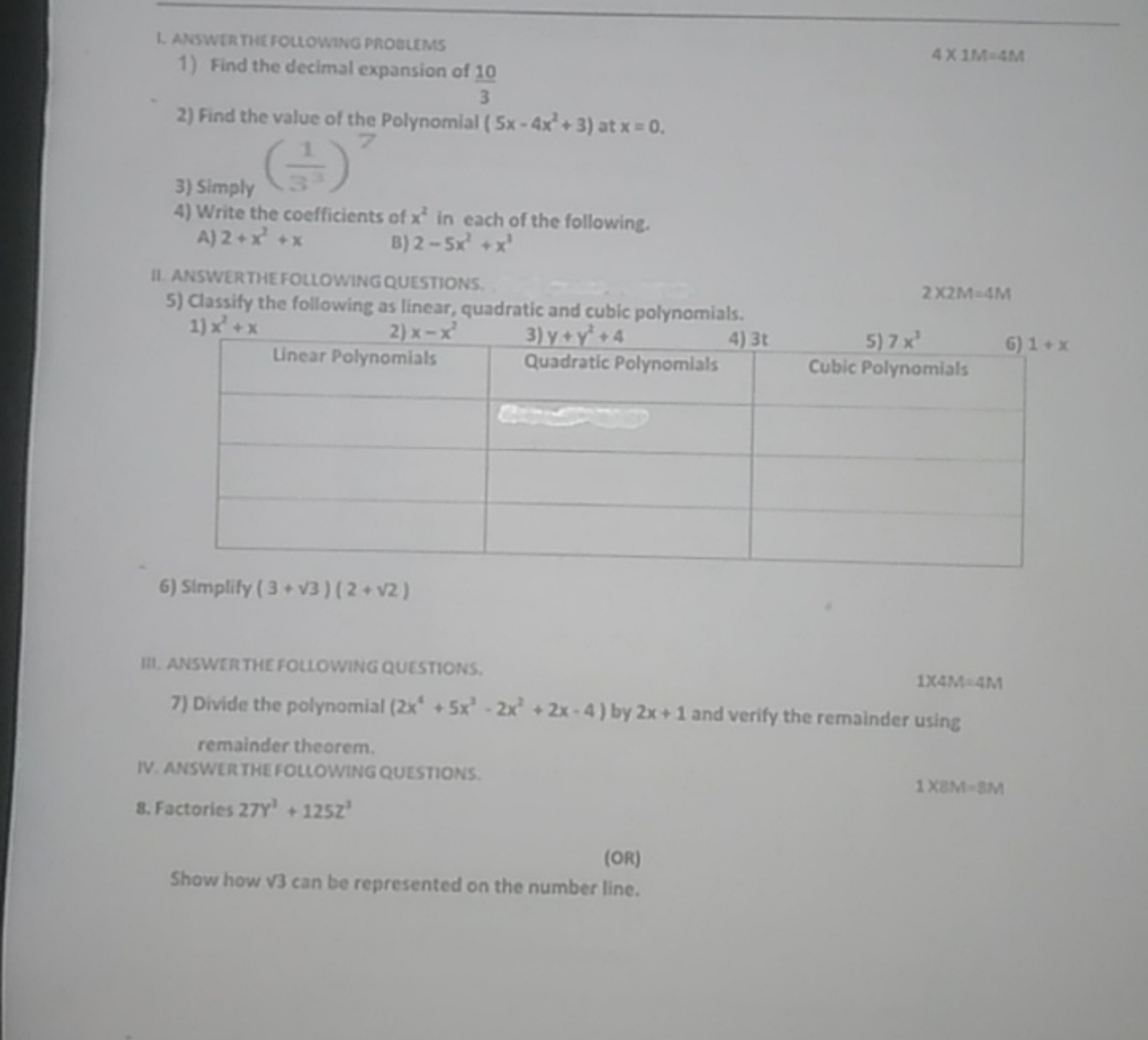 1. ANSWER THE FOUTOWING PROELTMS
1) Find the decimal expansion of 310​