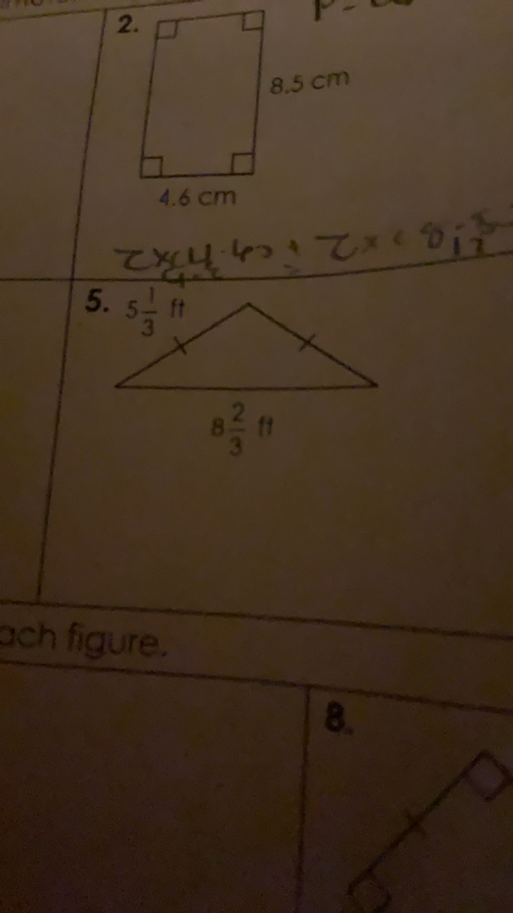 2.
5.
2446+2×(8i43​
5. 531​ft
ach figure.