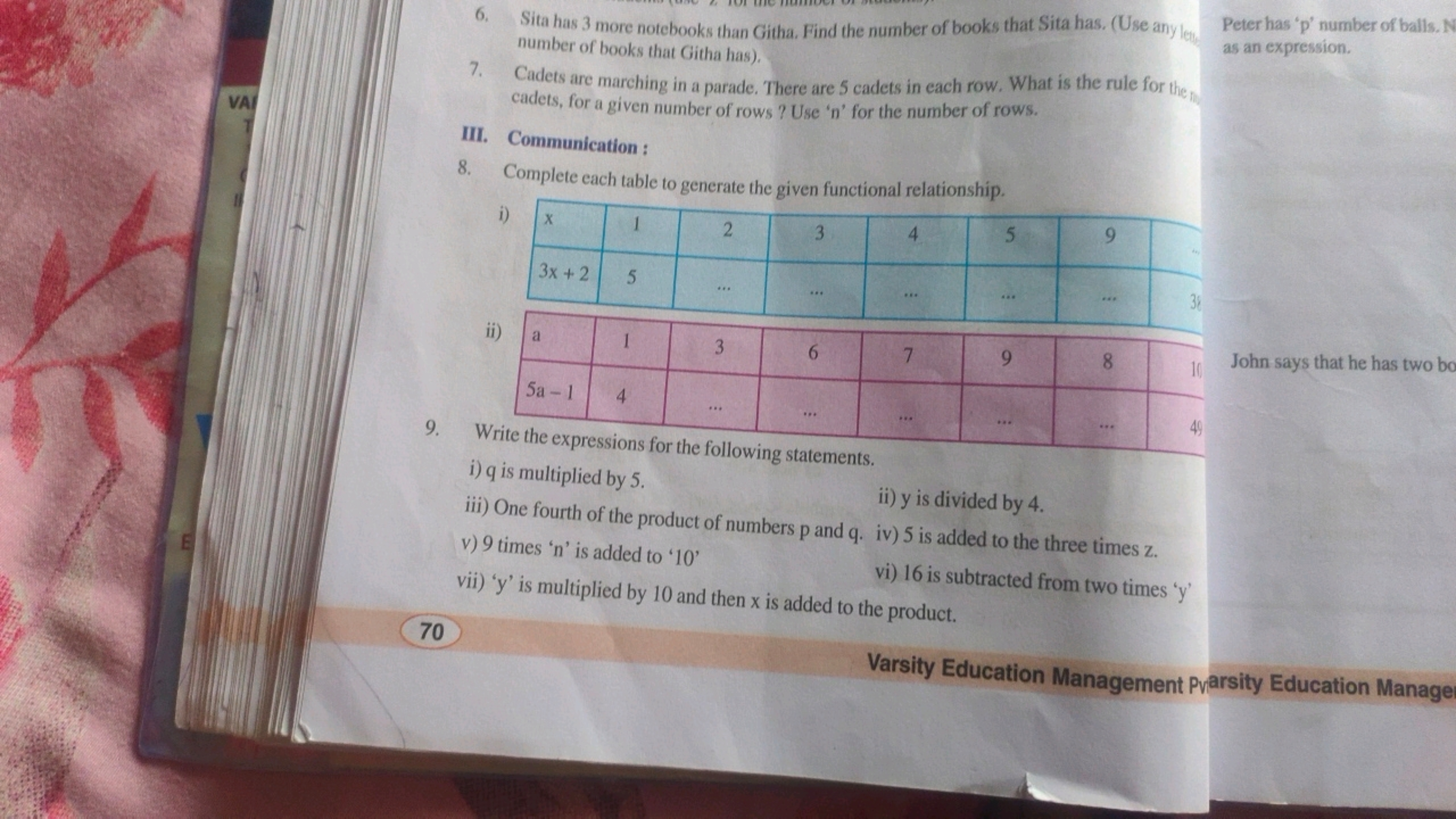 6. Sita has 3 more notebooks than Githa. Find the number of books that