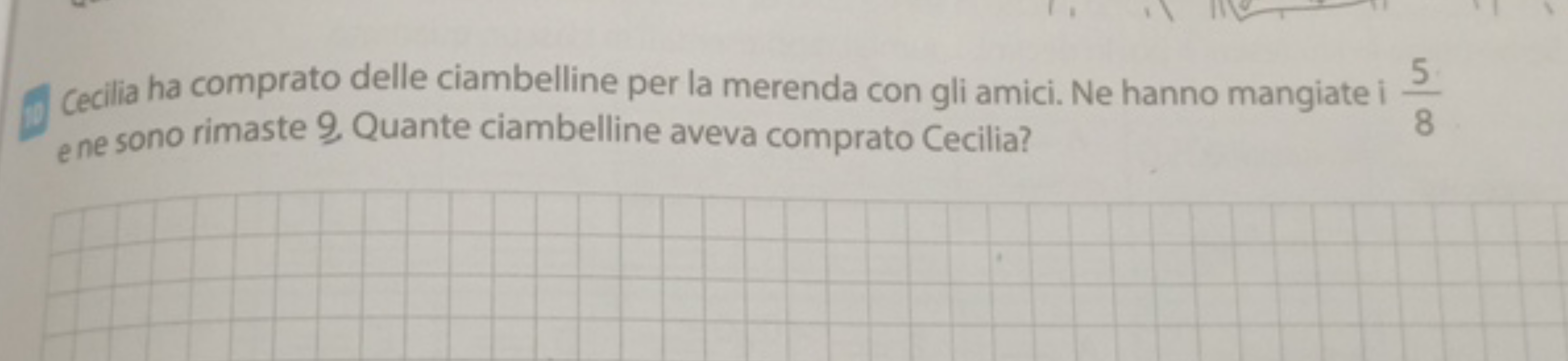 Cecilia ha comprato delle ciambelline per la merenda con gli amici. Ne