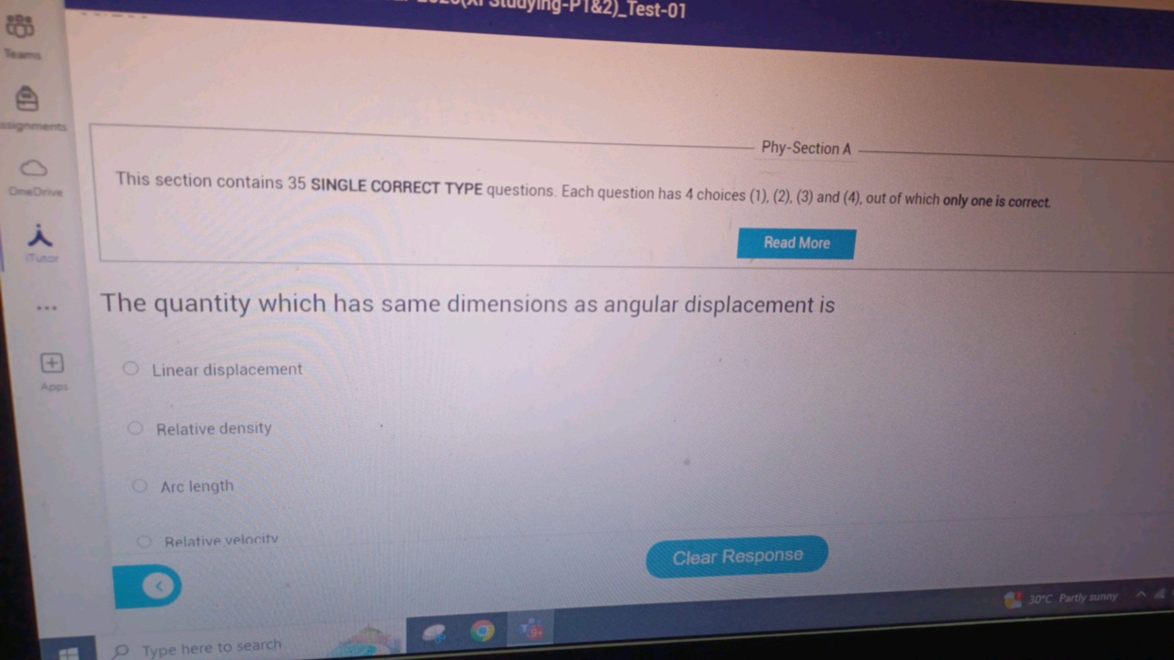 OneDrive
This section contains 35 SINGLE CORRECT TYPE questions. Each 