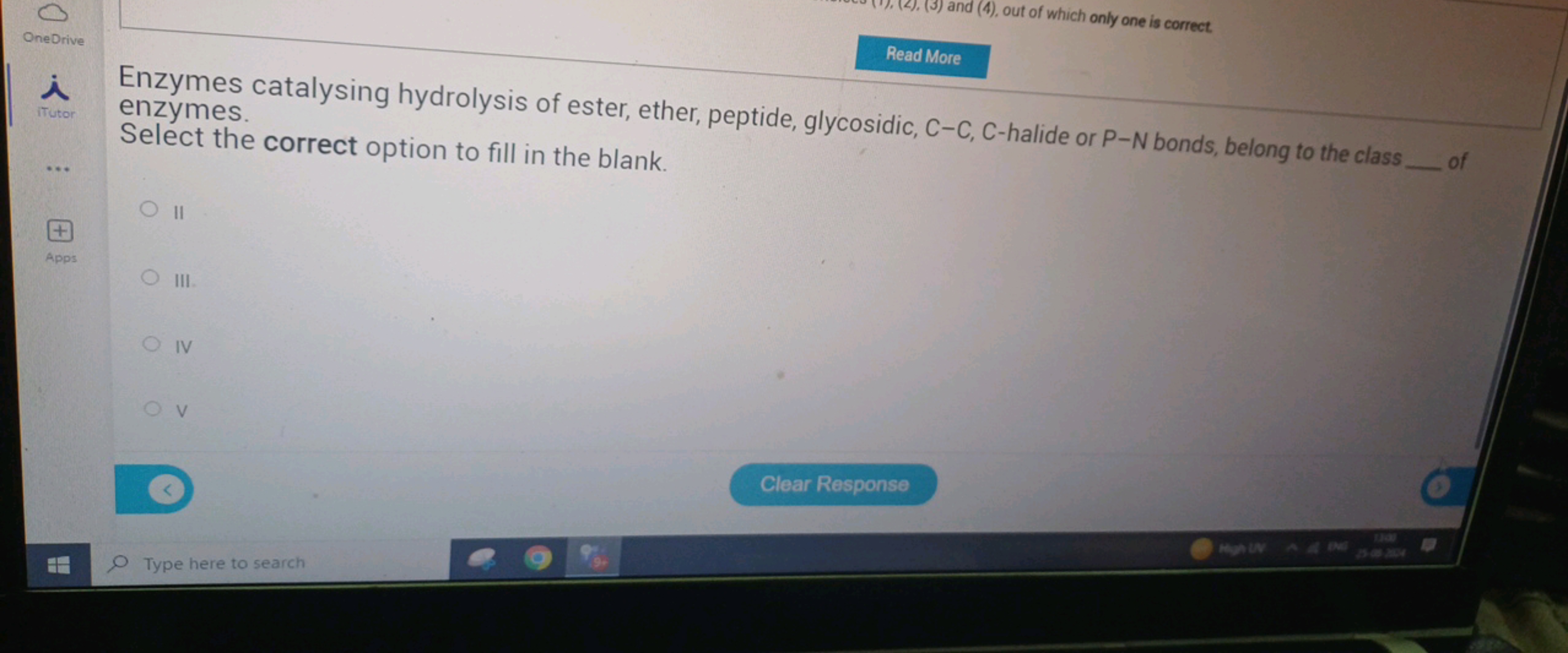 Read More
Enzymes catalysing hydrolysis of ester, ether, peptide, glyc