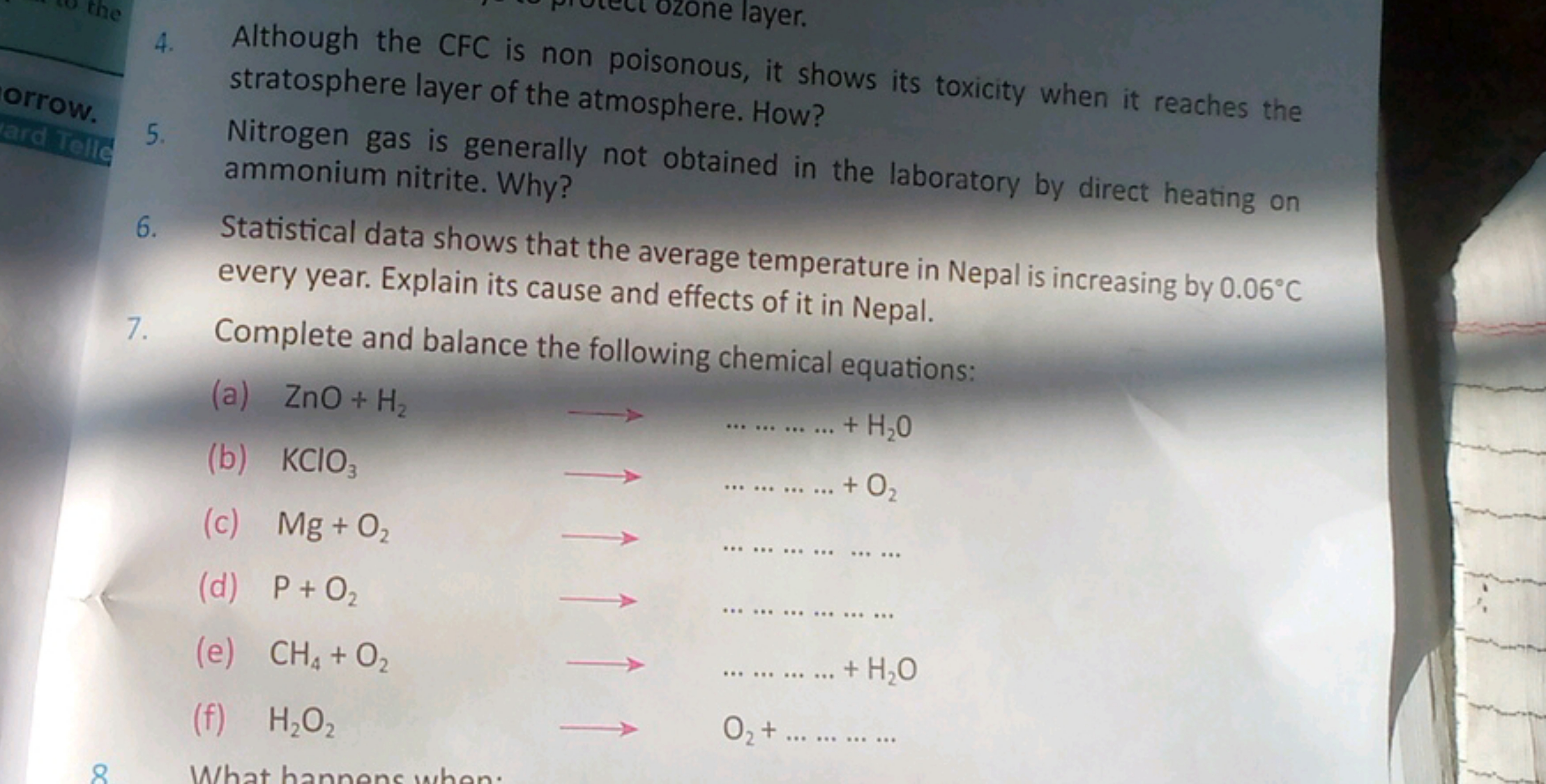 ozone layer.
4. Although the CFC is non poisonous, it shows its toxici