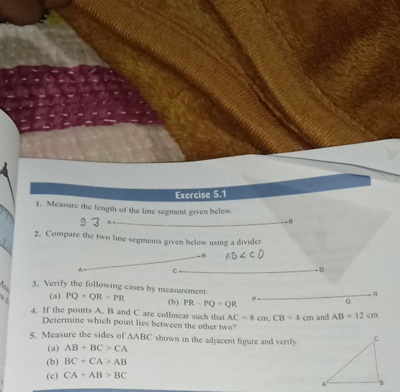 Exercise 5.1
1. Measure the length of the line segment given below.
9 