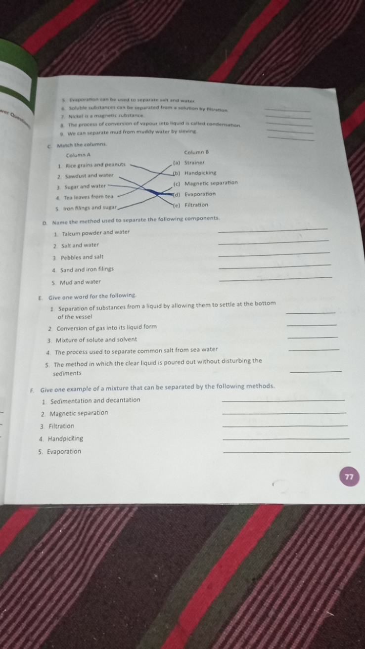 5 tvaporation can be used to separate salt and water
6. Soluble substa