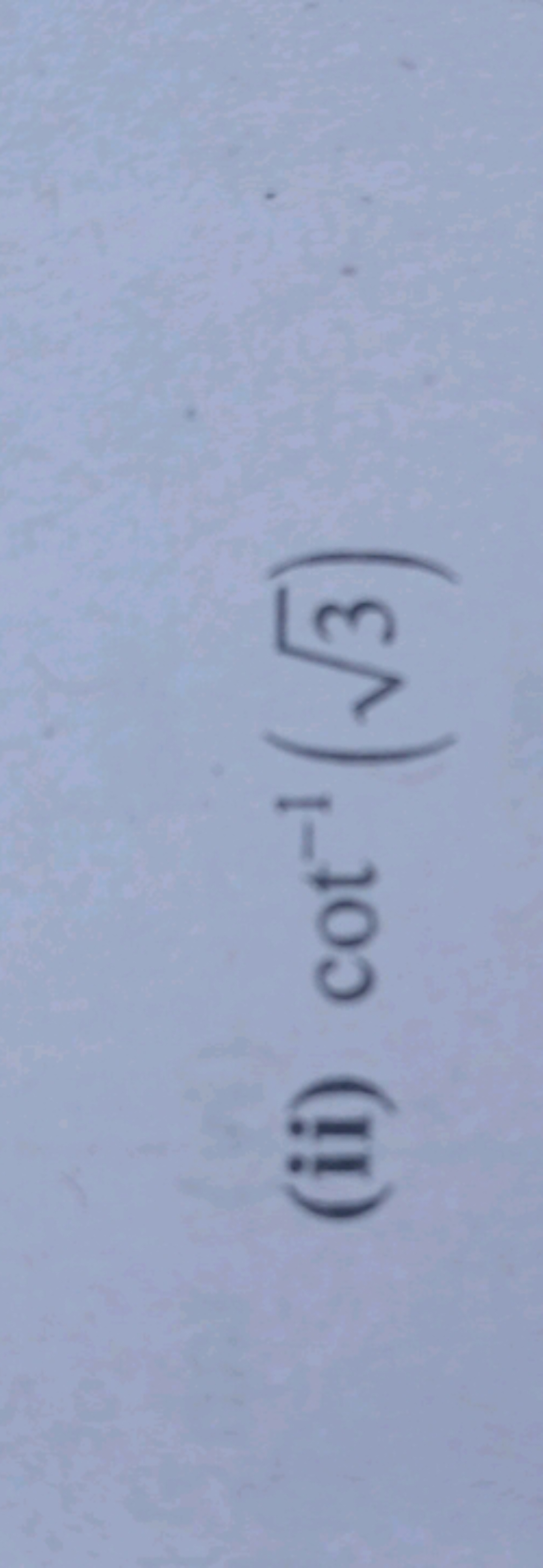 (ii) cot−1(3​)