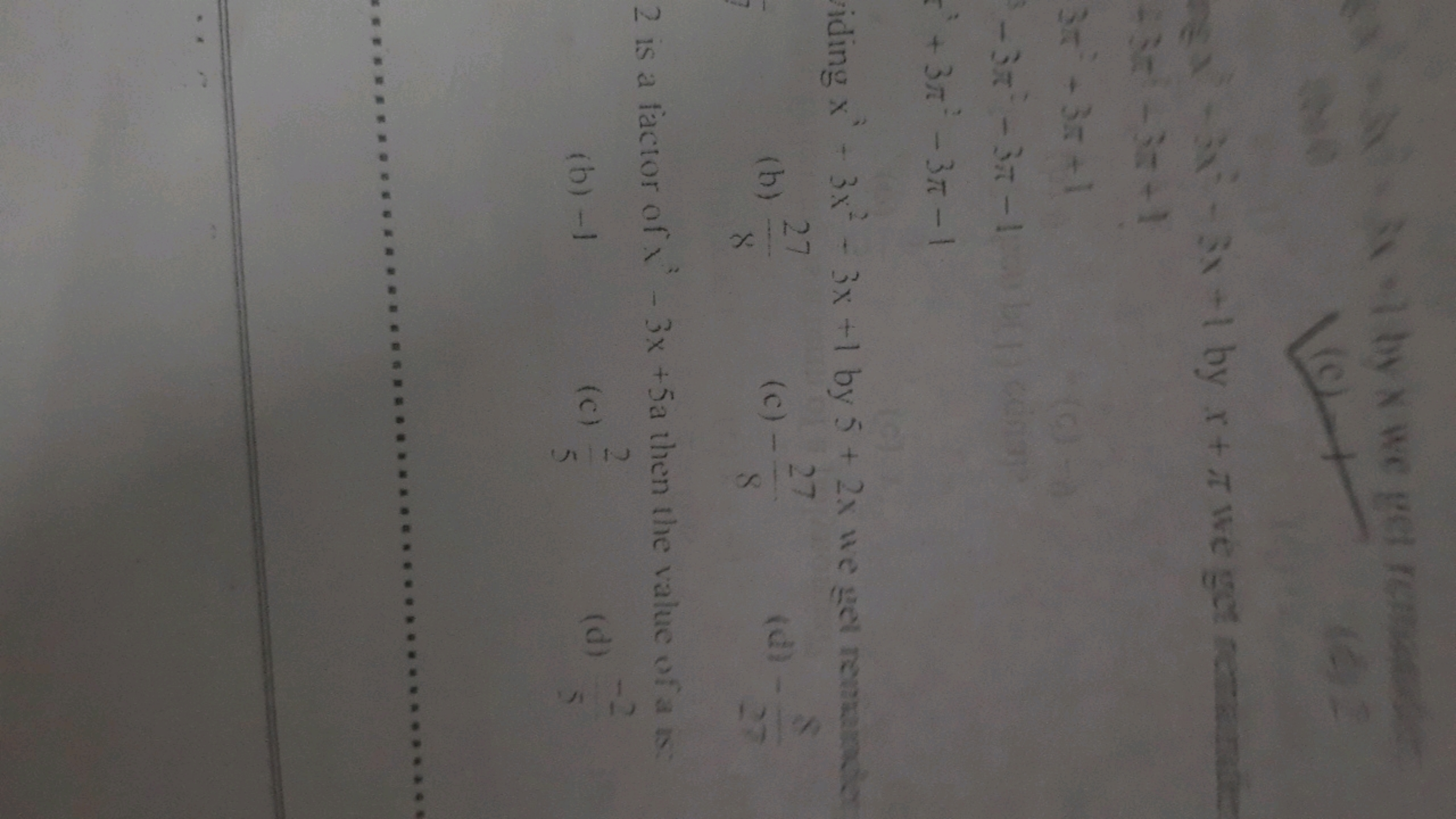 by x we yet romatestas
(c)
16.8
mex−3x2−3x+1 by x+π we get
43π2−3π+13π