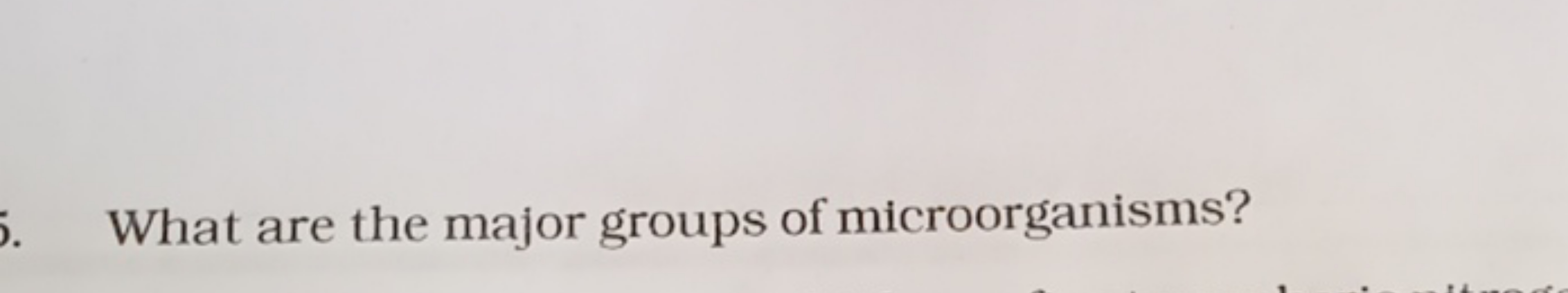 What are the major groups of microorganisms?