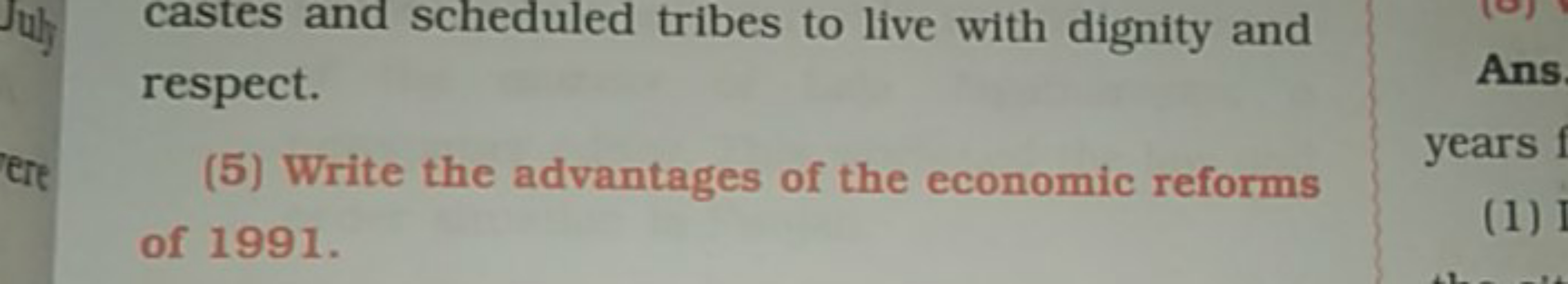 castes and scheduled tribes to live with dignity and respect.
(5) Writ